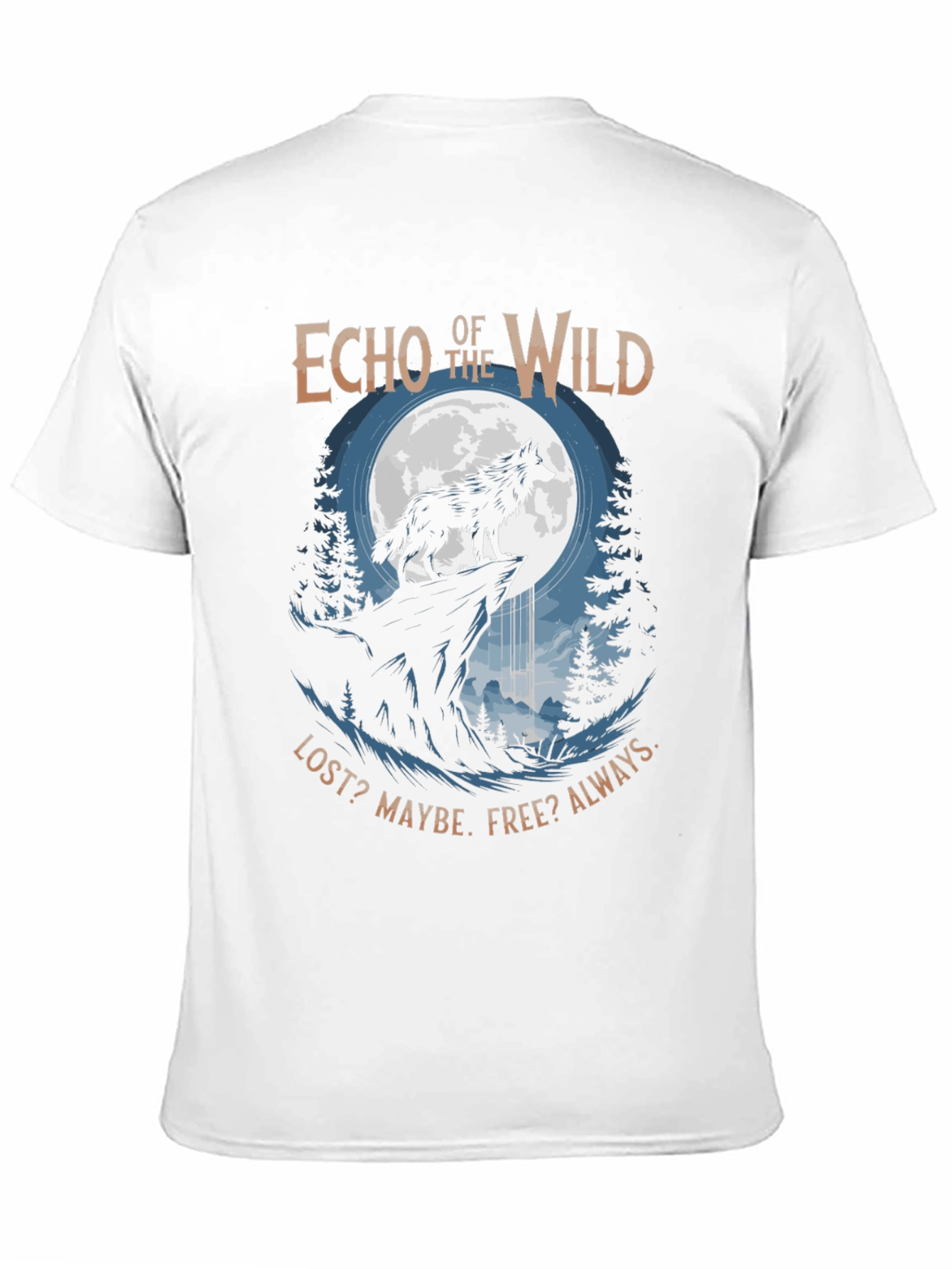 Echo of the Wild Wolf Graphic T-Shirt