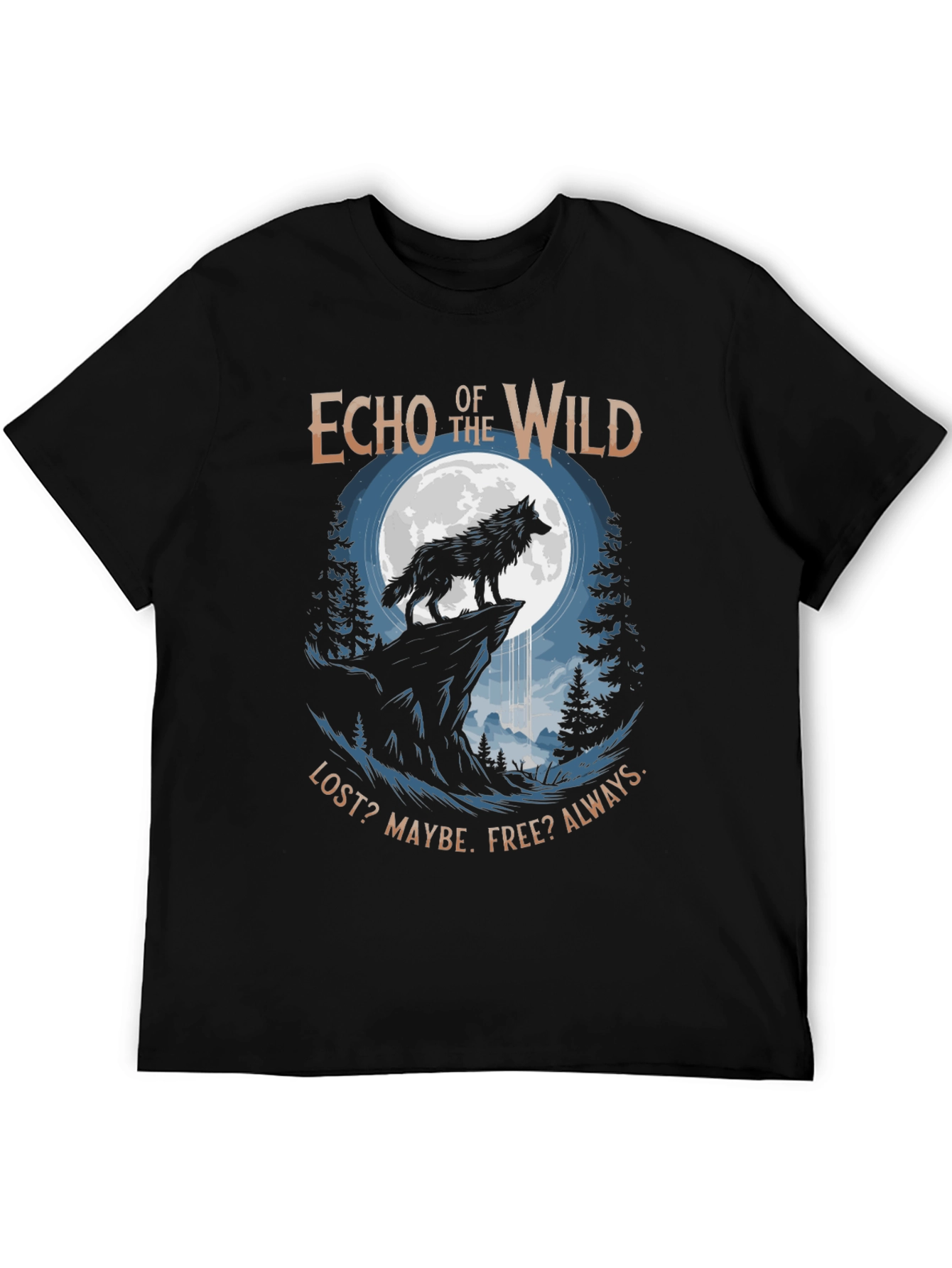 Echo of the Wild Wolf Graphic T-Shirt