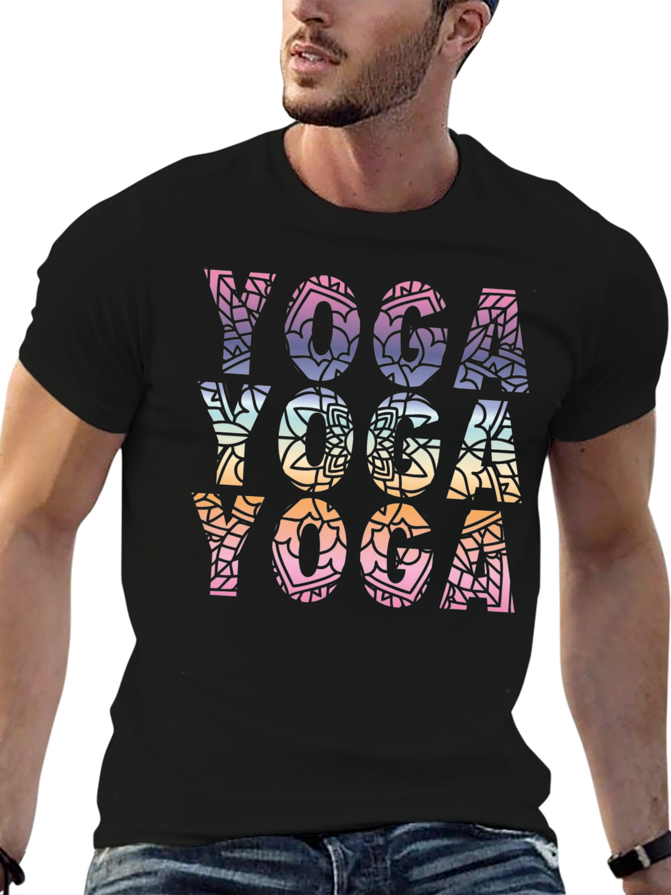 Yoga Mandala Graphic Tee - Relaxed Fit