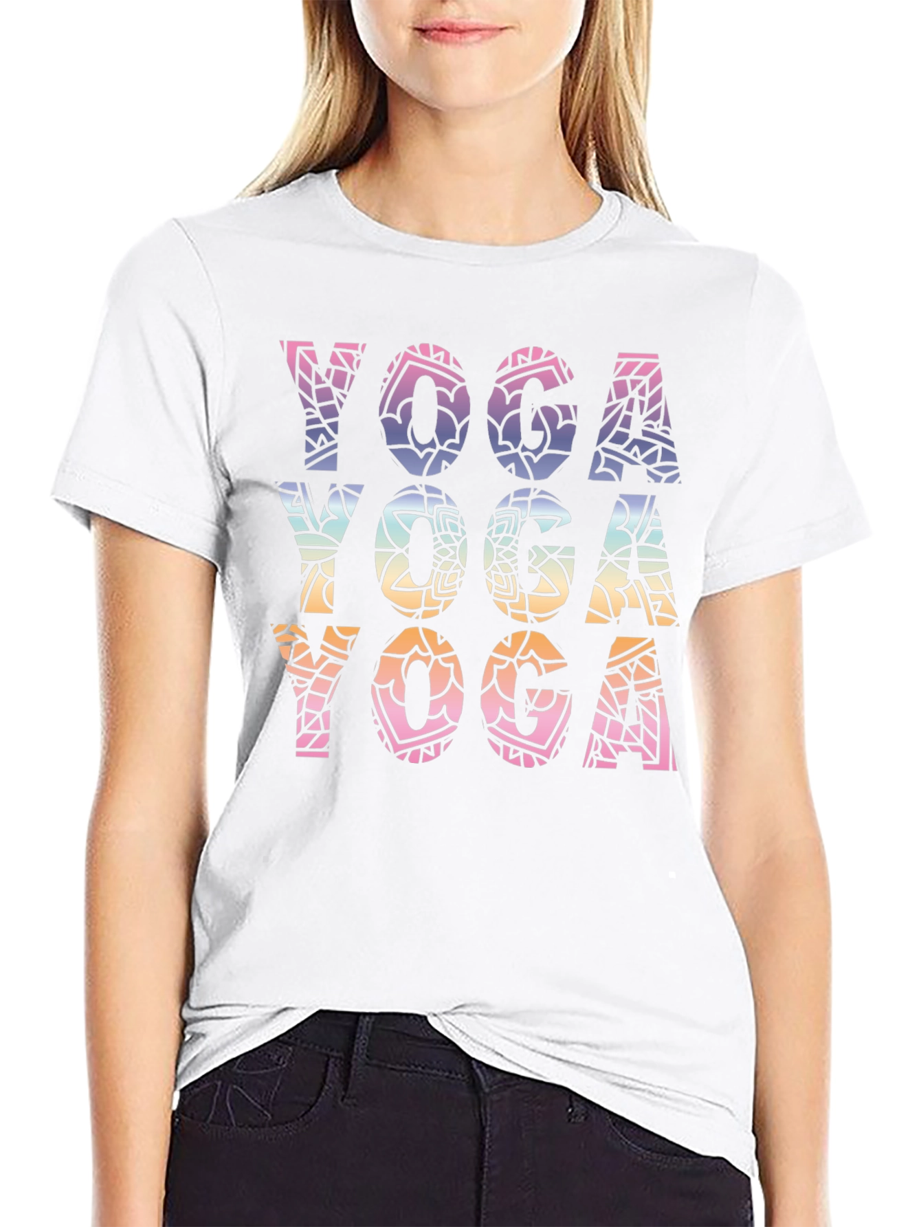 Yoga Mandala Graphic Tee - Relaxed Fit