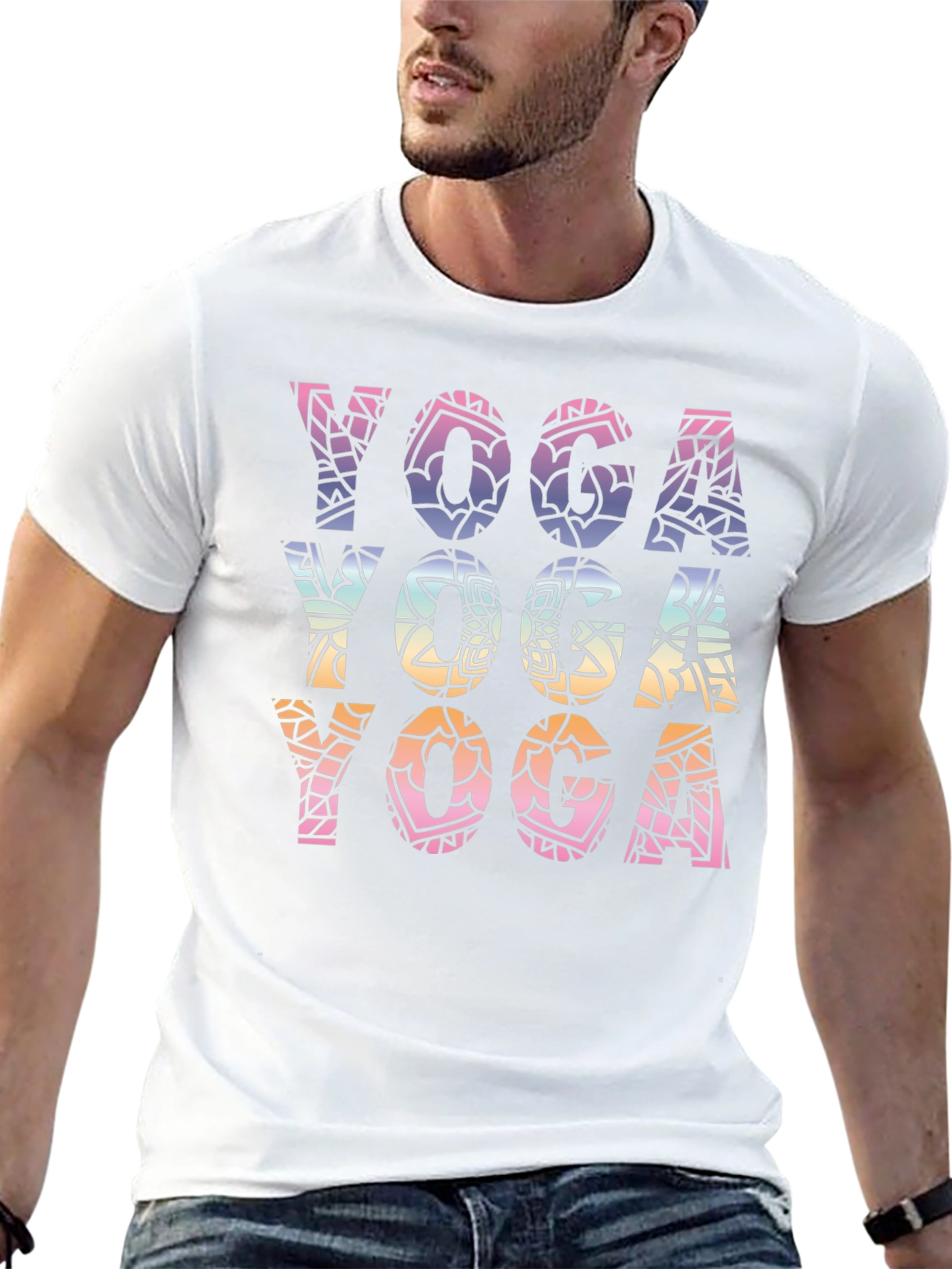 Yoga Mandala Graphic Tee - Relaxed Fit