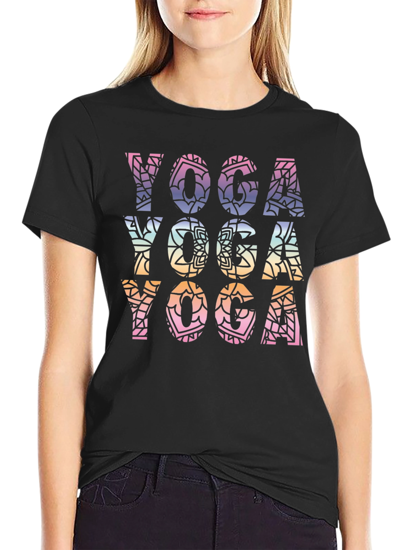 Yoga Mandala Graphic Tee - Relaxed Fit