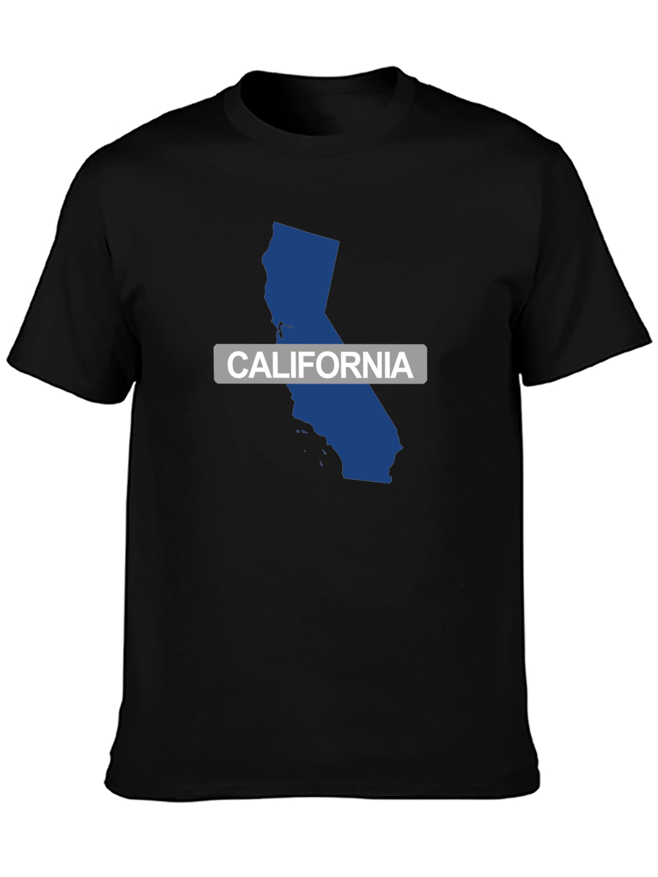 California State Map T-Shirt - Black