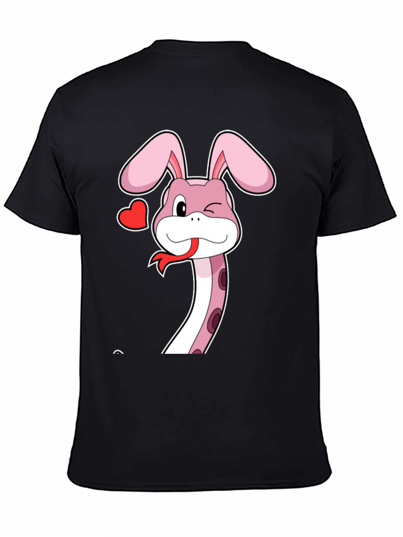 Snake Bunny Cartoon Graphic Tee