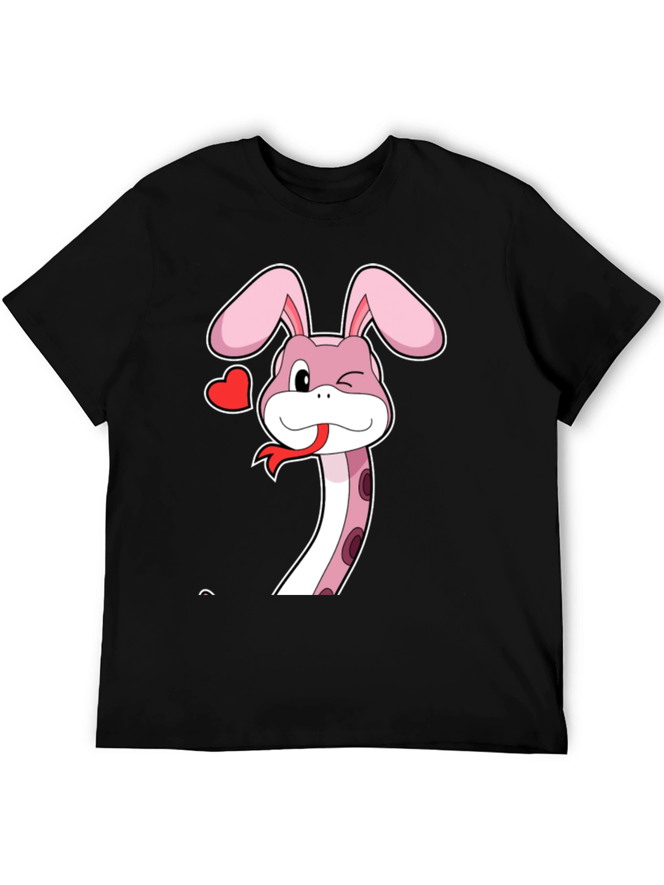 Snake Bunny Cartoon Graphic Tee
