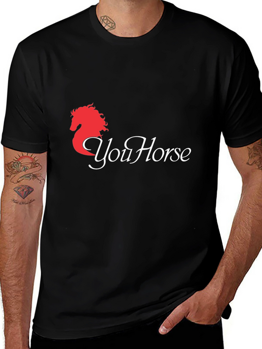 YouHorse Black Graphic Tee - Equestrian Style