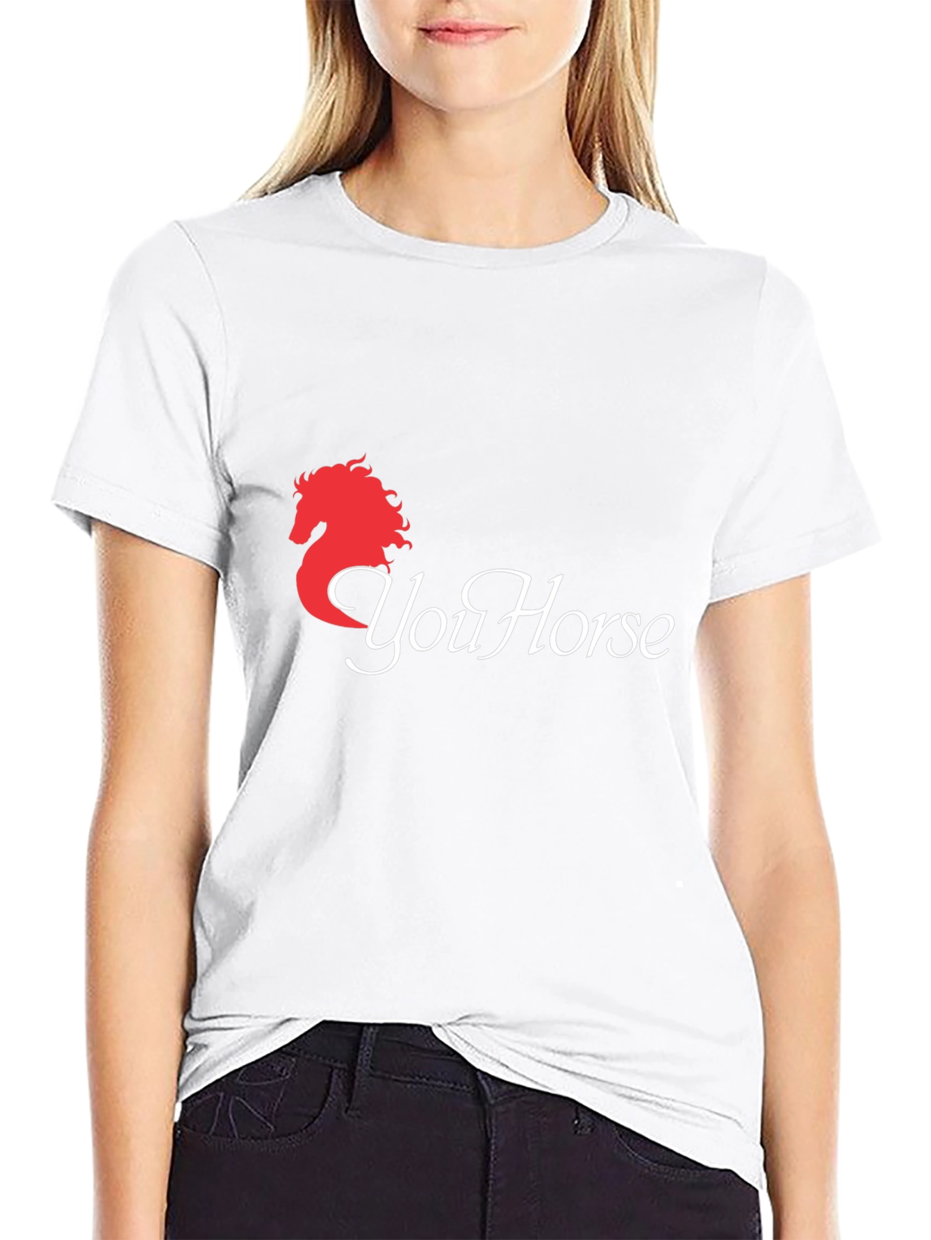 YouHorse Black Graphic Tee - Equestrian Style