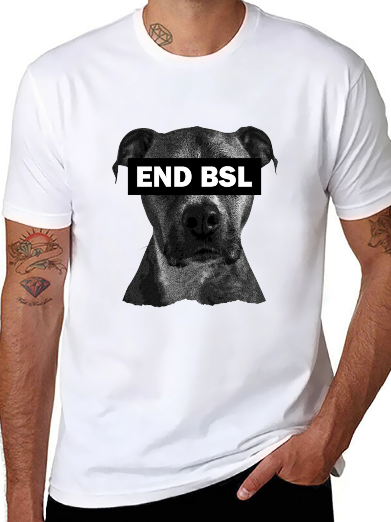 End BSL T-Shirt - Black Cotton Tee