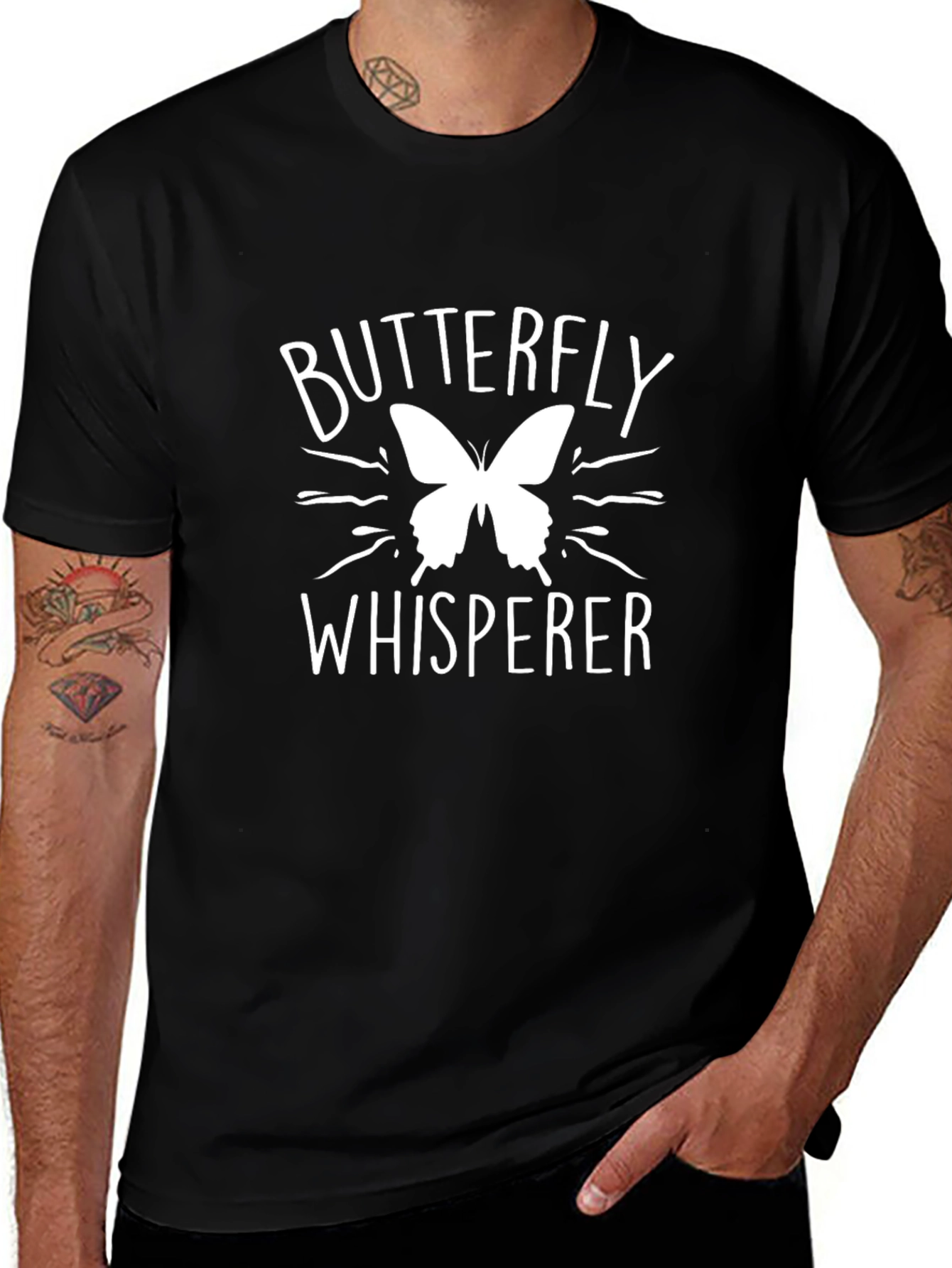 Butterfly Whisperer Graphic Tee - Black