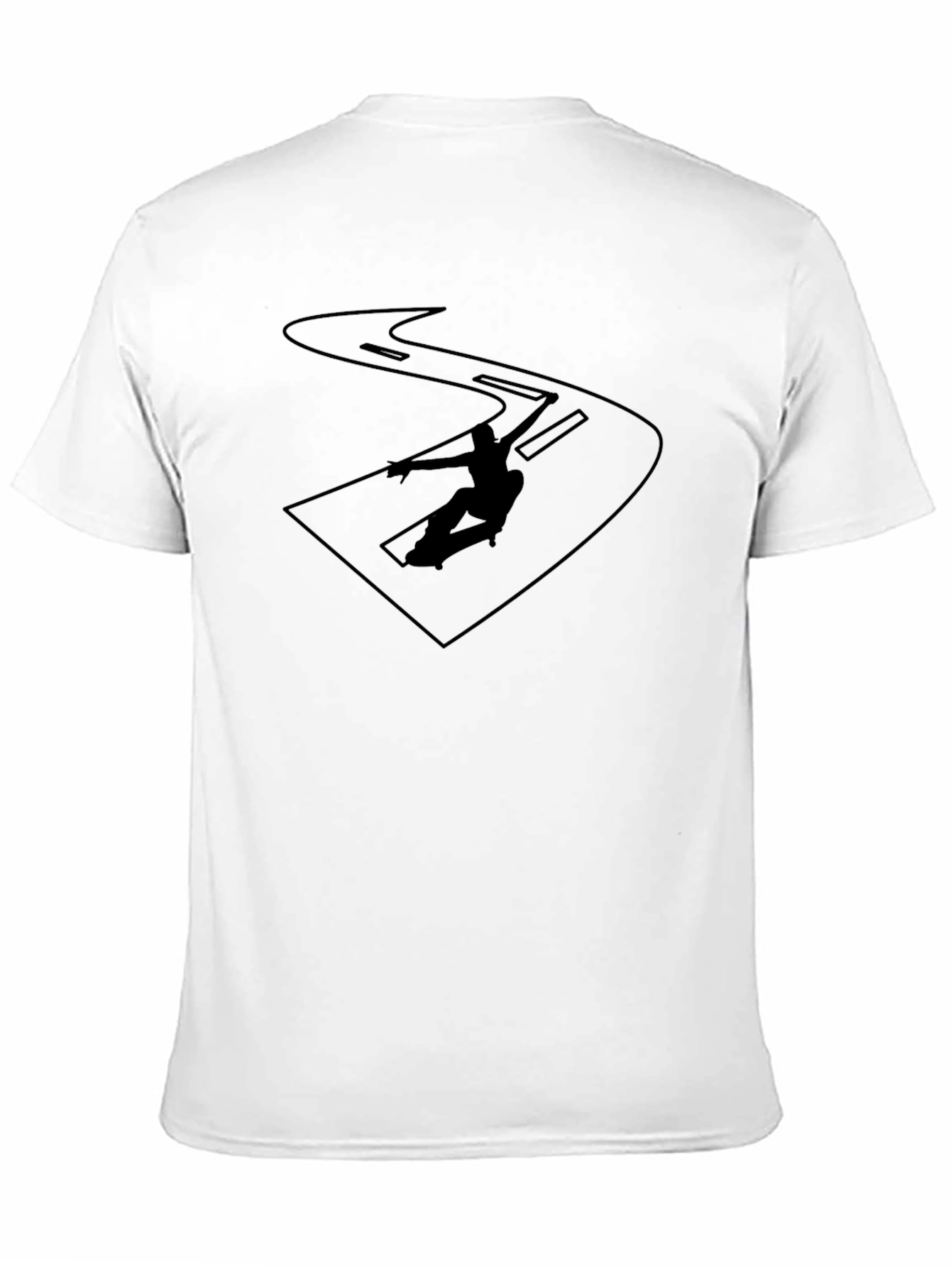 Skater Silhouette Graphic T-Shirt - Black