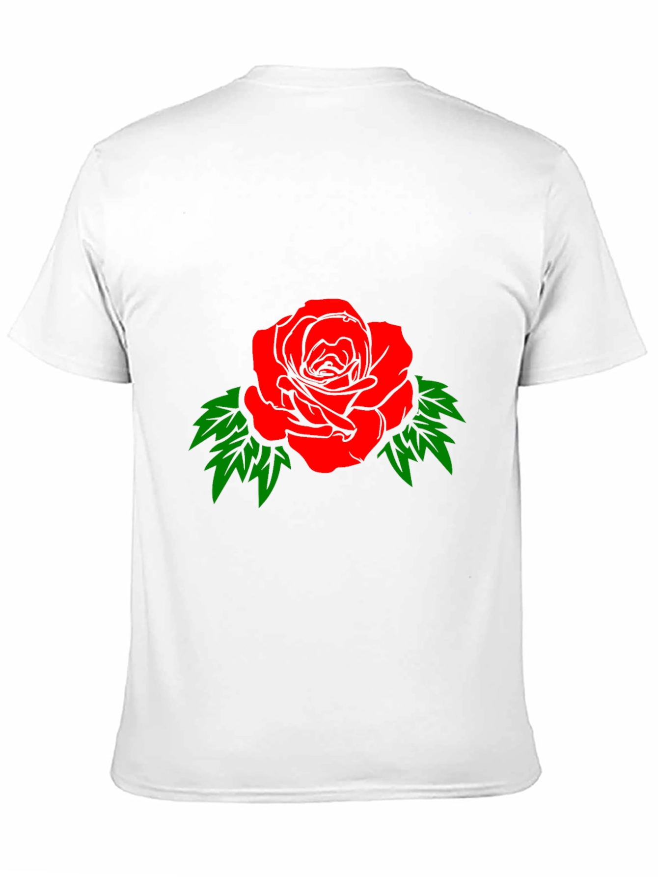 Rose Graphic T-Shirt - Bold Red Blossom