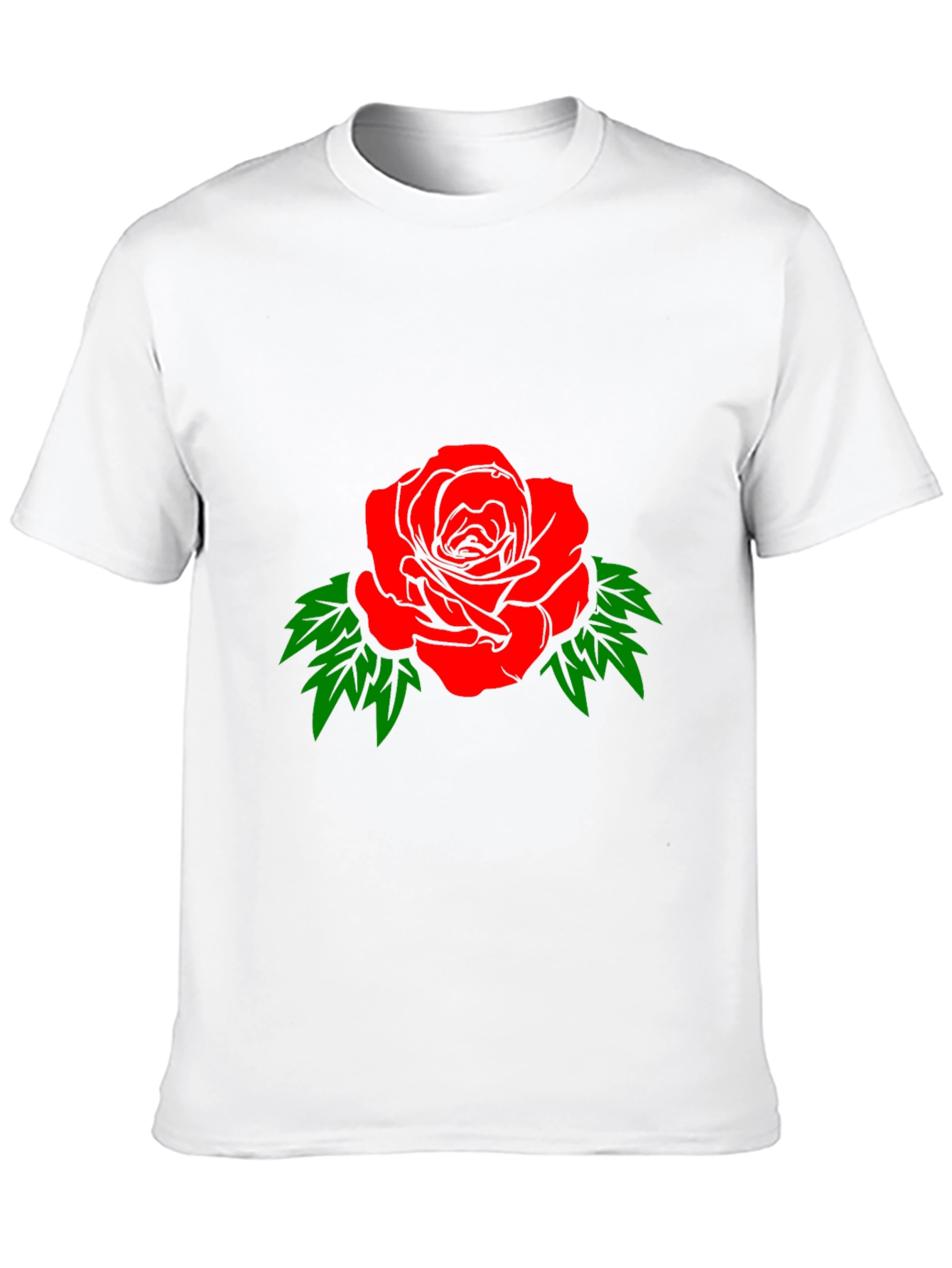 Rose Graphic T-Shirt - Bold Red Blossom