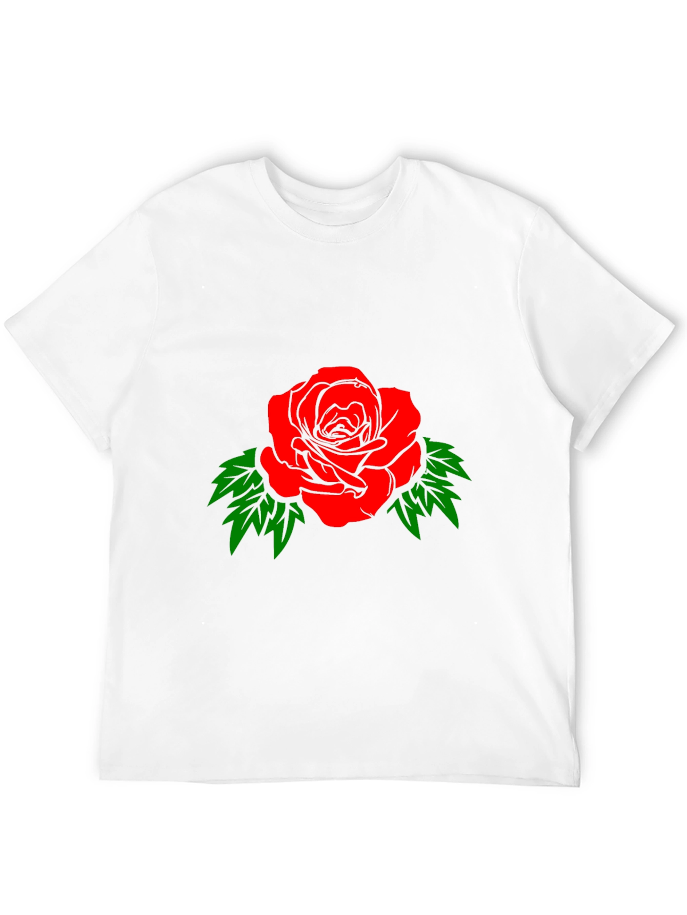 Rose Graphic T-Shirt - Bold Red Blossom