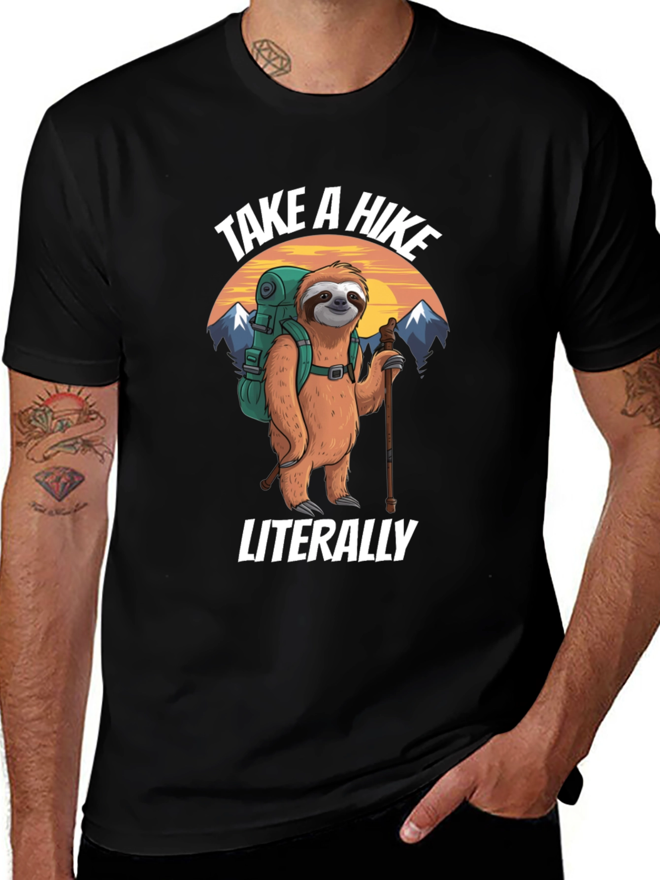 Take a Hike Sloth Graphic T-Shirt
