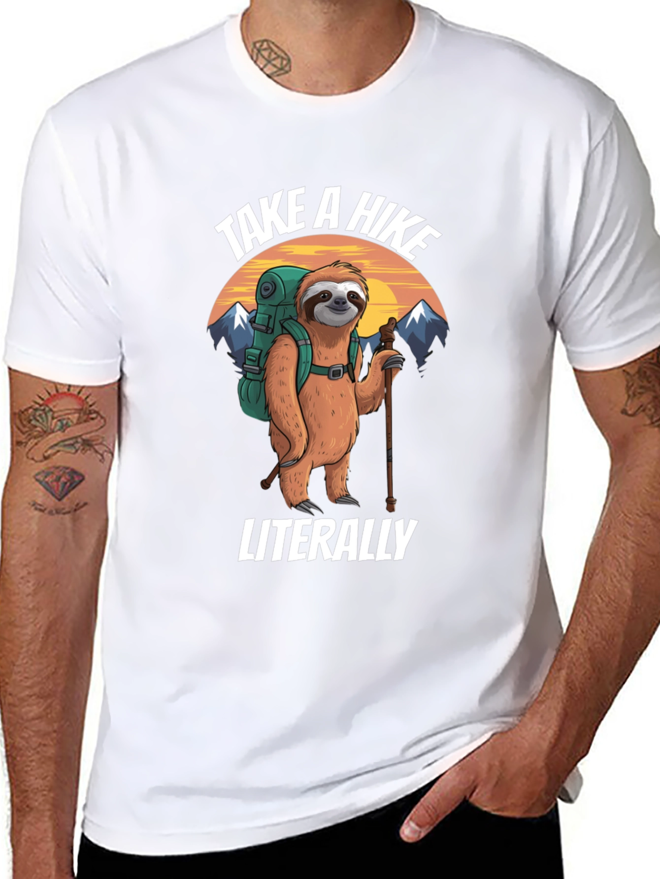 Take a Hike Sloth Graphic T-Shirt