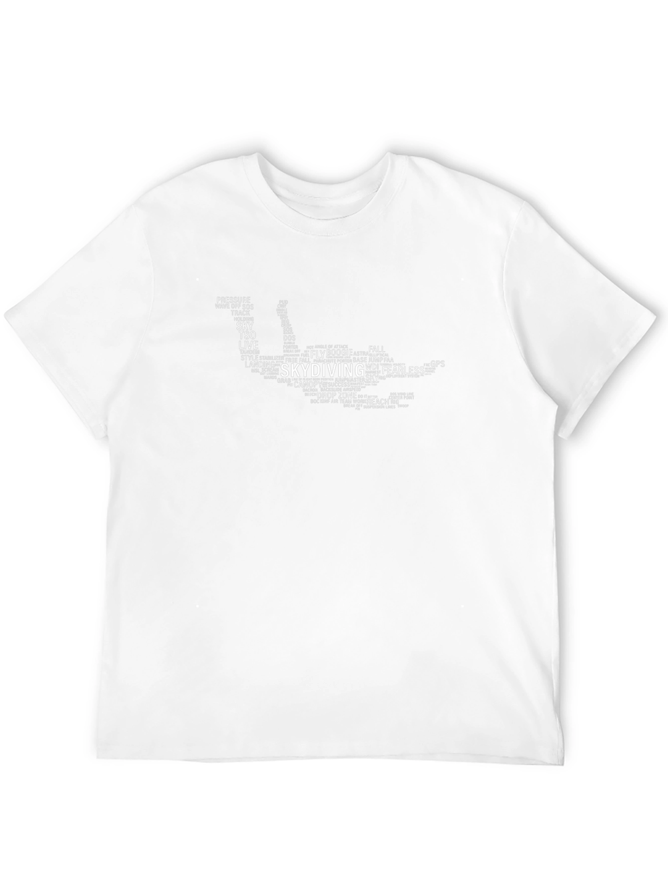 Skydiving Word Art T-Shirt | Black Tee