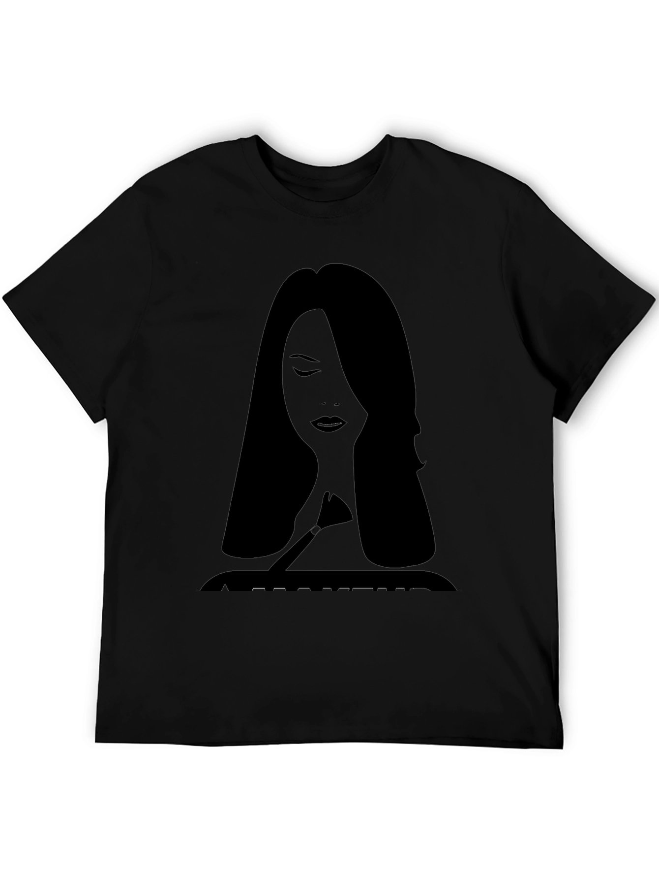 Makeup Artist Silhouette Black T-Shirt