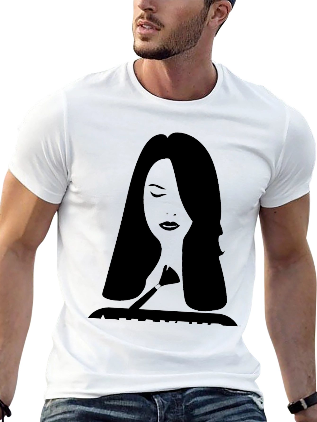 Makeup Artist Silhouette Black T-Shirt