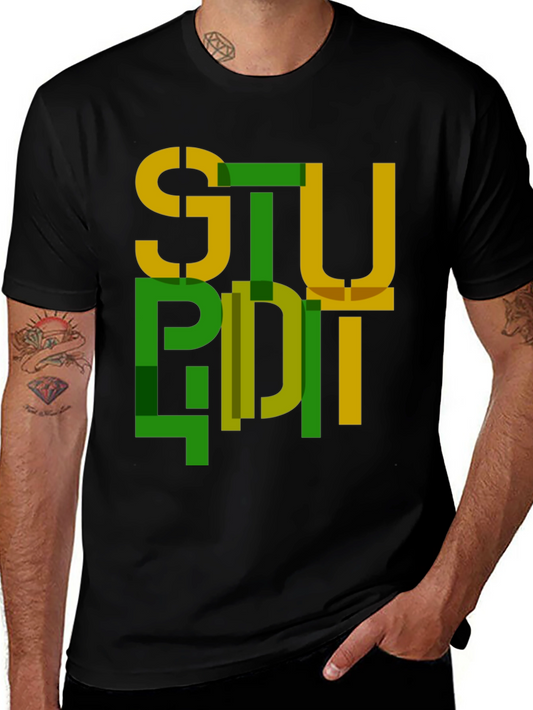 Abstract Stupid Graphic Tee - Modern Streetwear