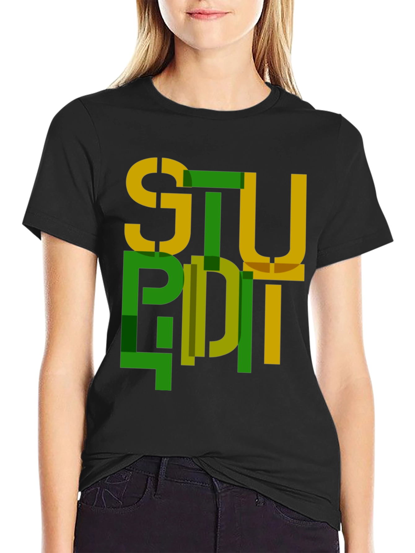 Abstract Stupid Graphic Tee - Modern Streetwear