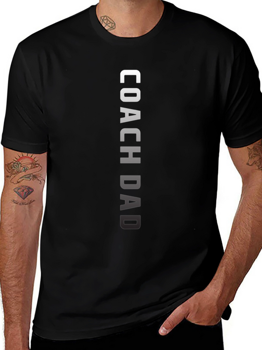 Coach Dad Graphic T-Shirt - Black Casual Tee