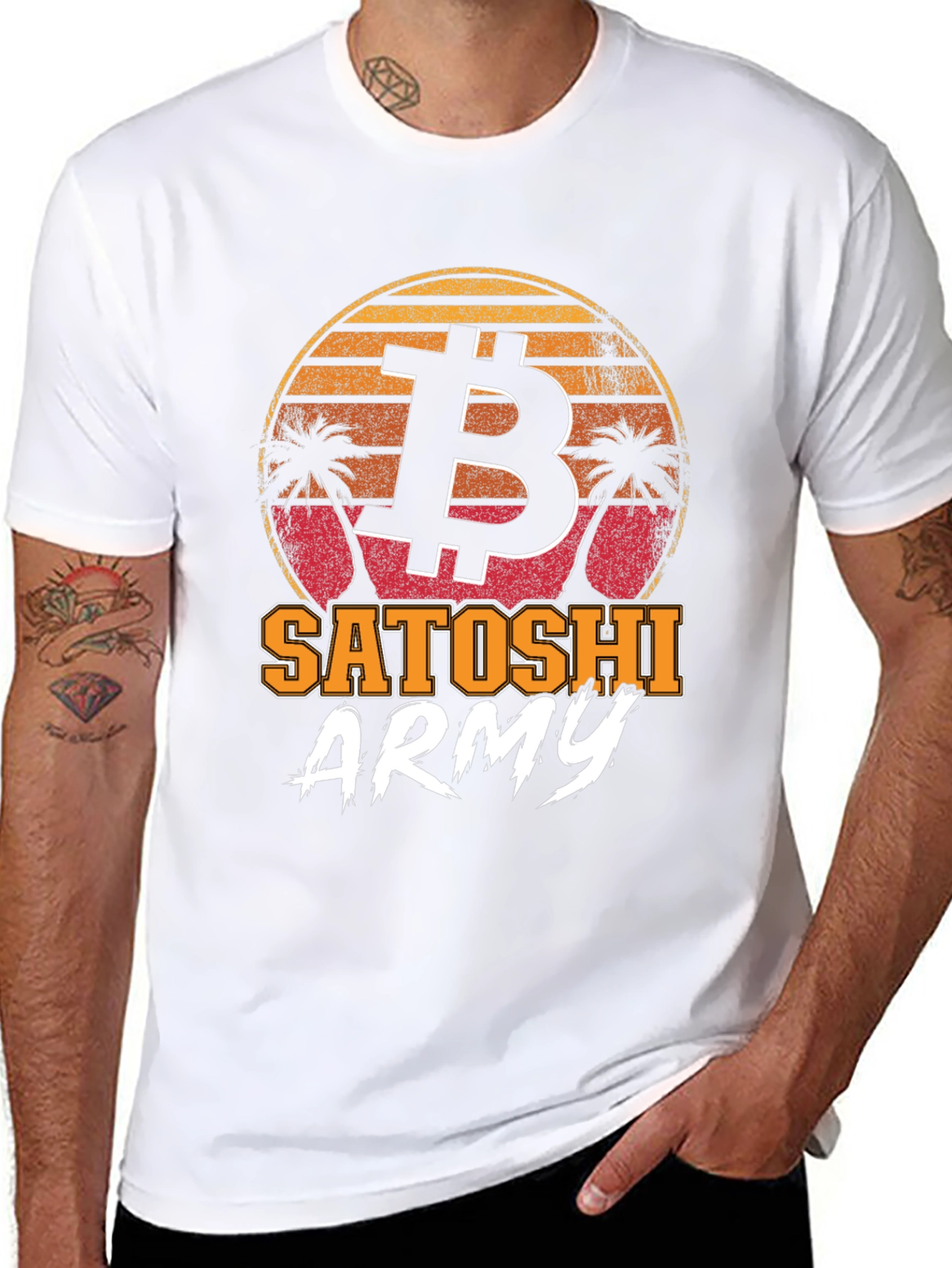 Bitcoin Satoshi Army Graphic Tee