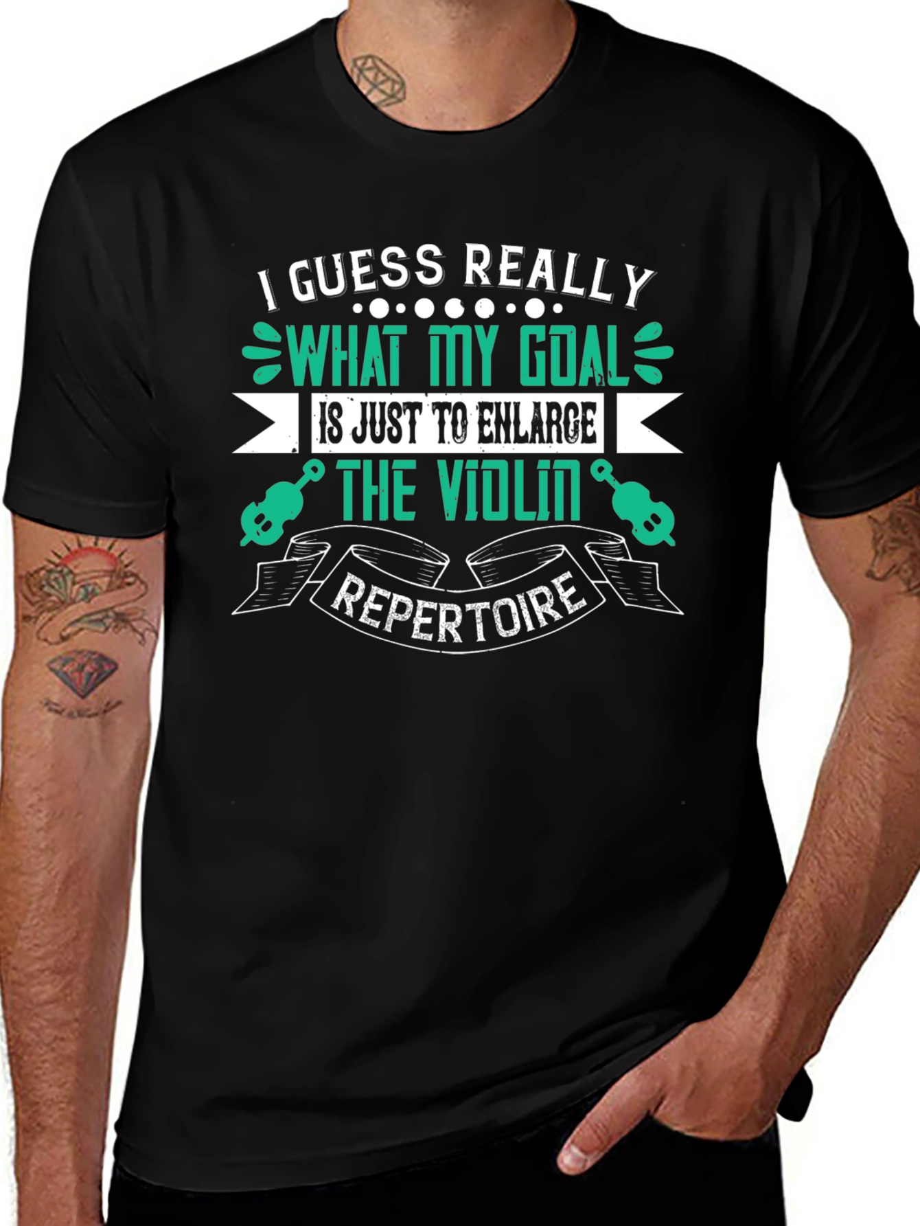 Violin Repertoire Graphic Tee - Music Lovers Shirt