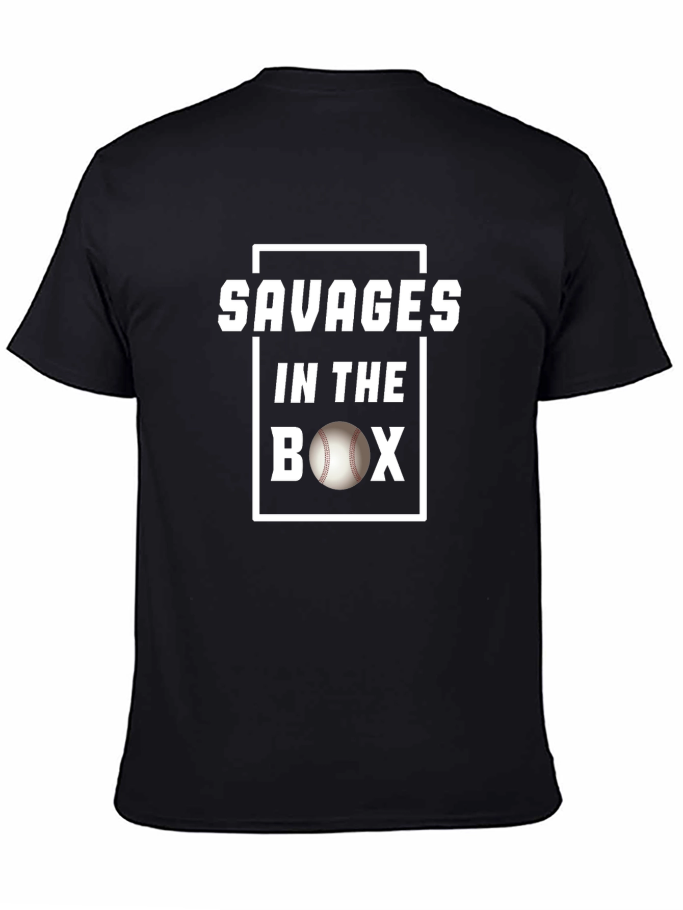 Savages in the Box Baseball Graphic T-Shirt