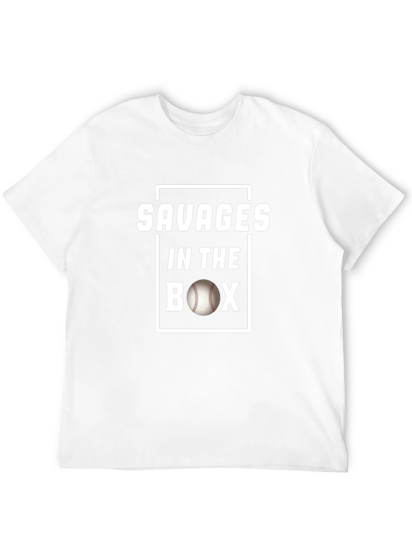 Savages in the Box Baseball Graphic T-Shirt