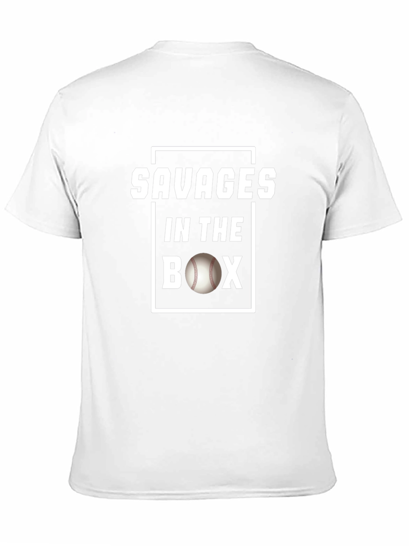 Savages in the Box Baseball Graphic T-Shirt