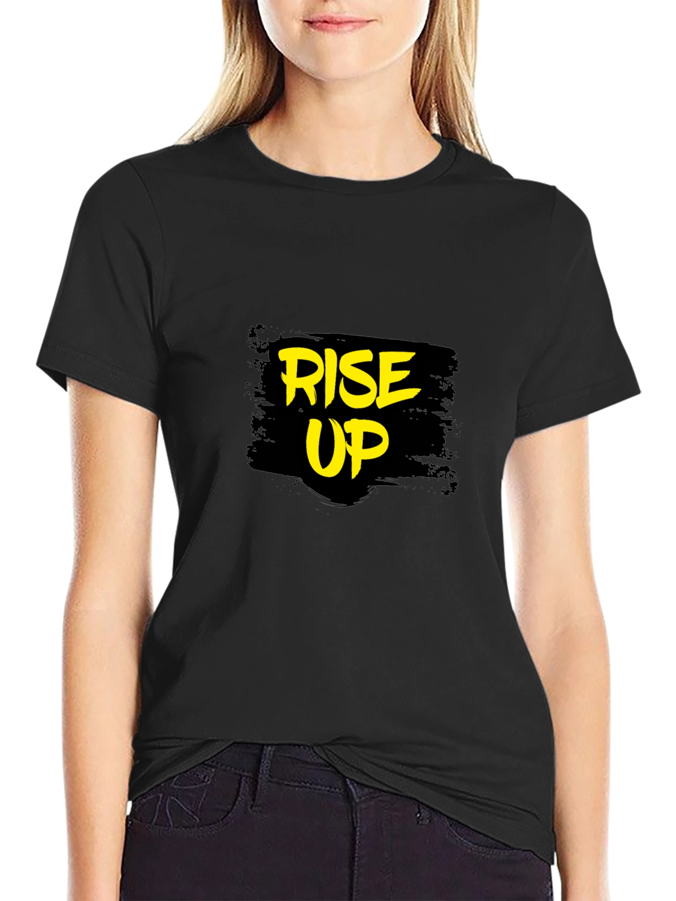 Rise Up Black Graphic T-Shirt
