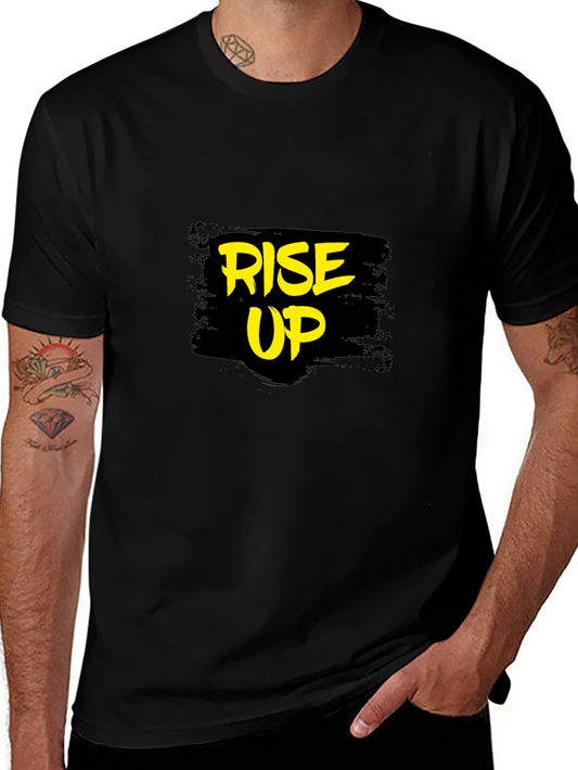 Rise Up Black Graphic T-Shirt