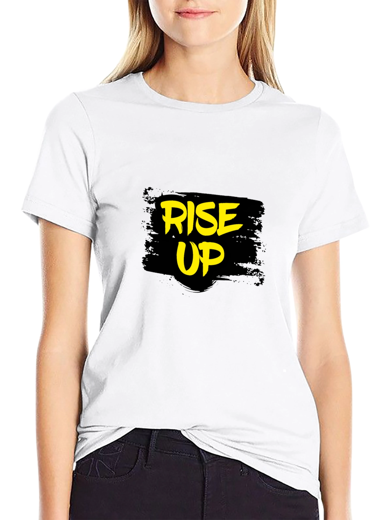 Rise Up Black Graphic T-Shirt