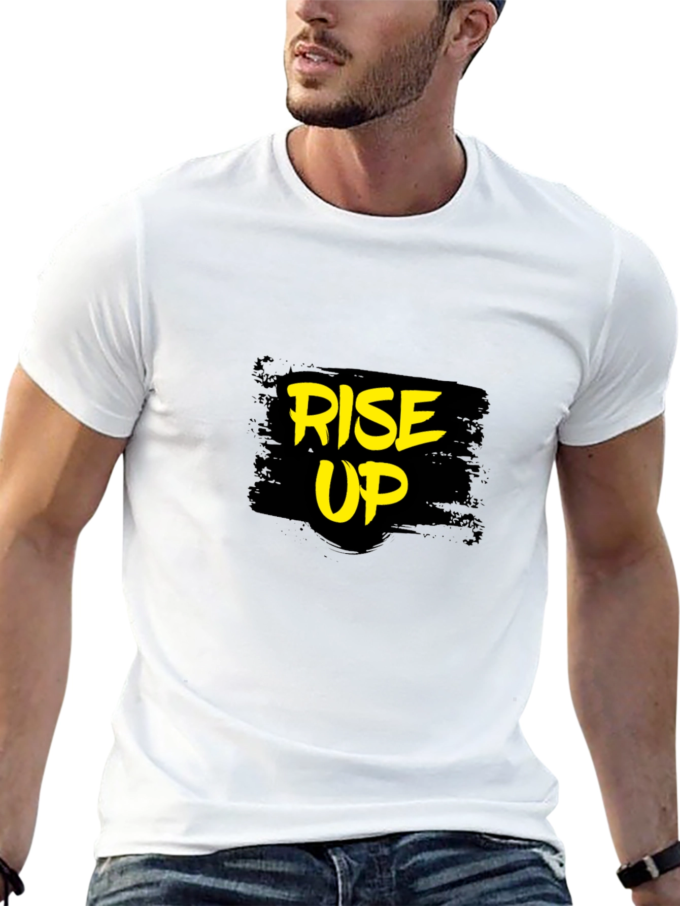 Rise Up Black Graphic T-Shirt