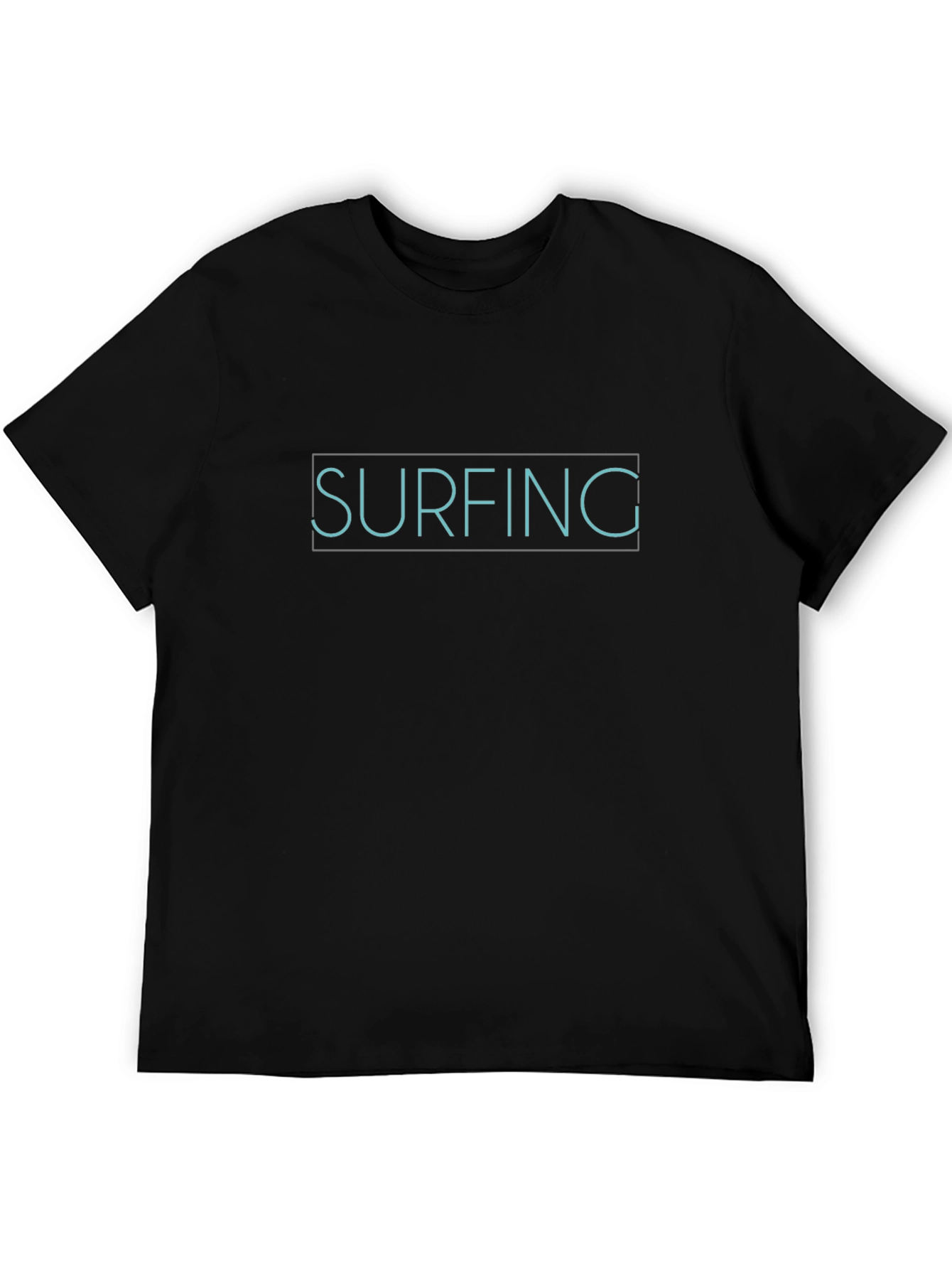 Surfing Graphic Tee - Stylish Black T-Shirt
