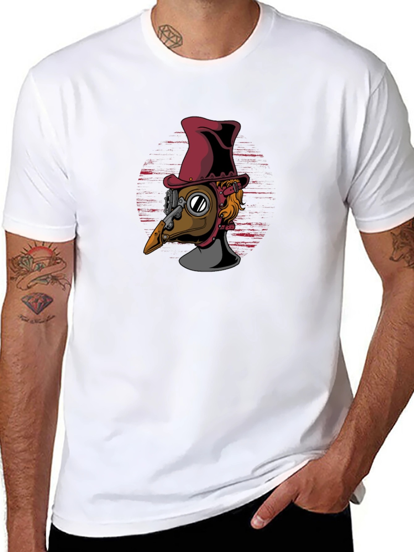 Steampunk Plague Doctor T-Shirt - Unique Design