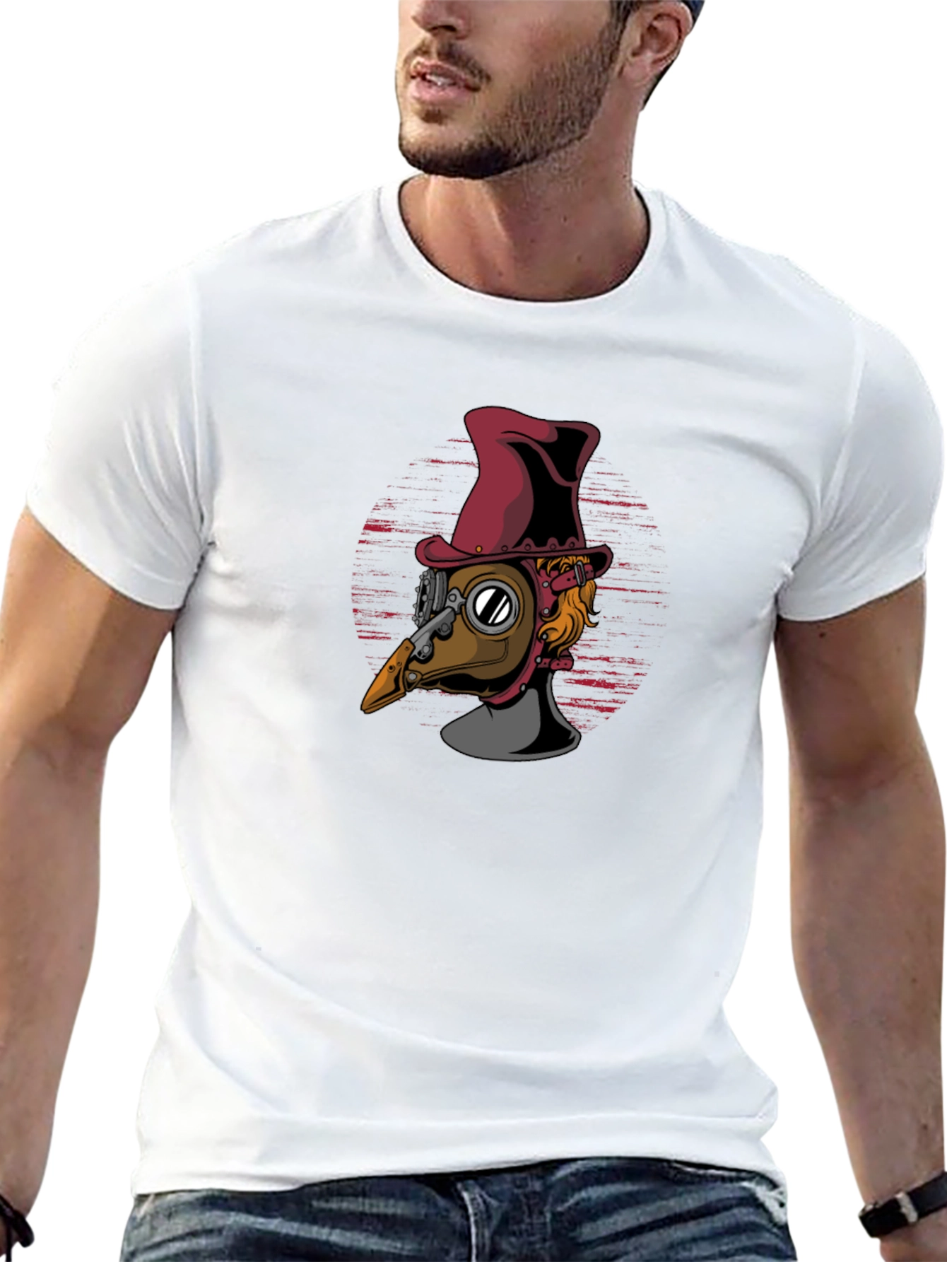 Steampunk Plague Doctor T-Shirt - Unique Design
