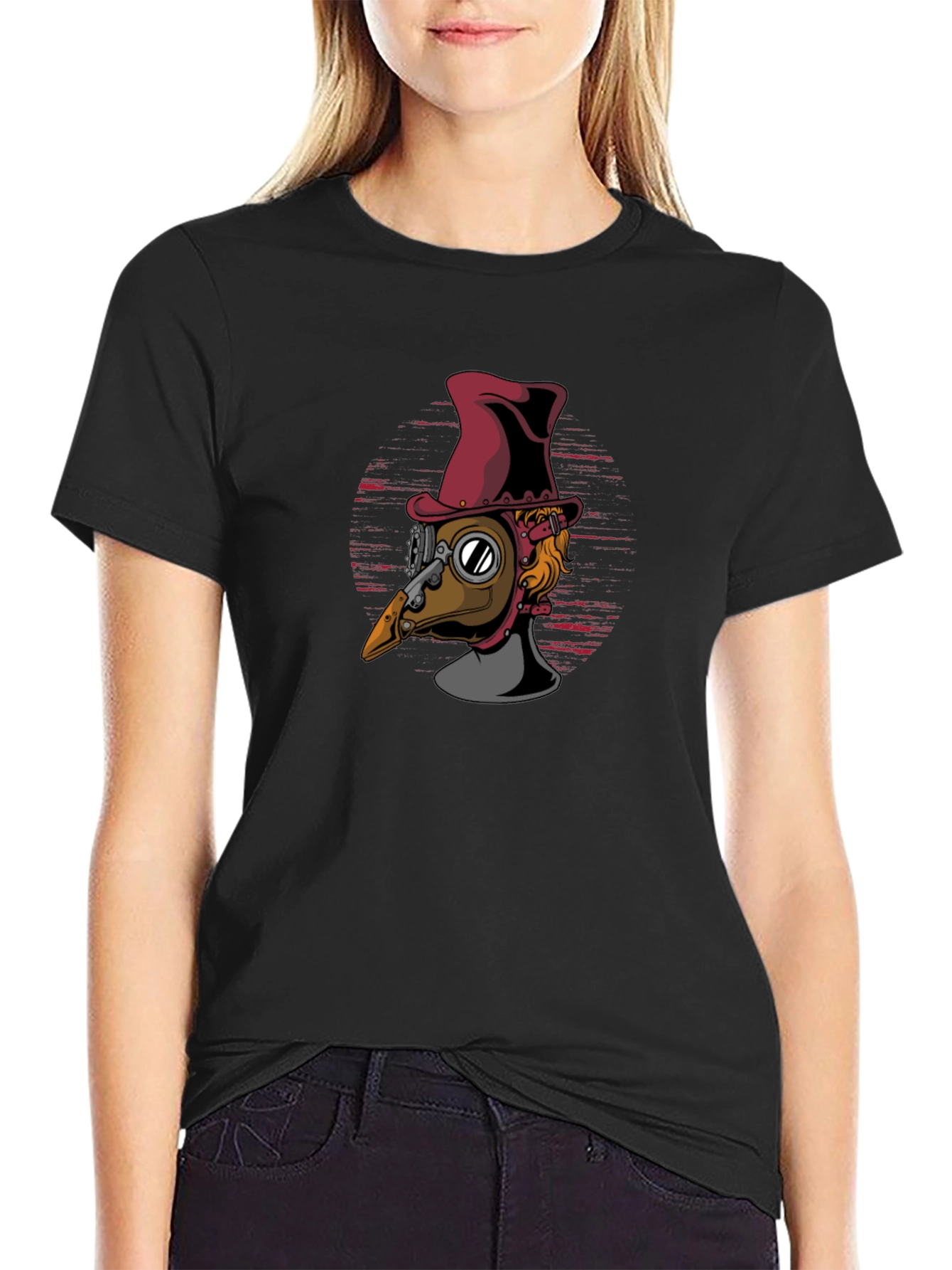 Steampunk Plague Doctor T-Shirt - Unique Design