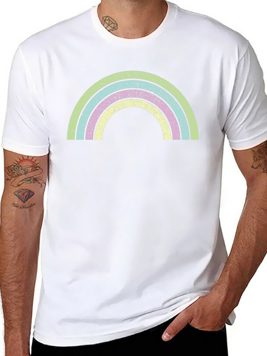 Retro Rainbow Graphic T-Shirt - Soft Cotton Blend