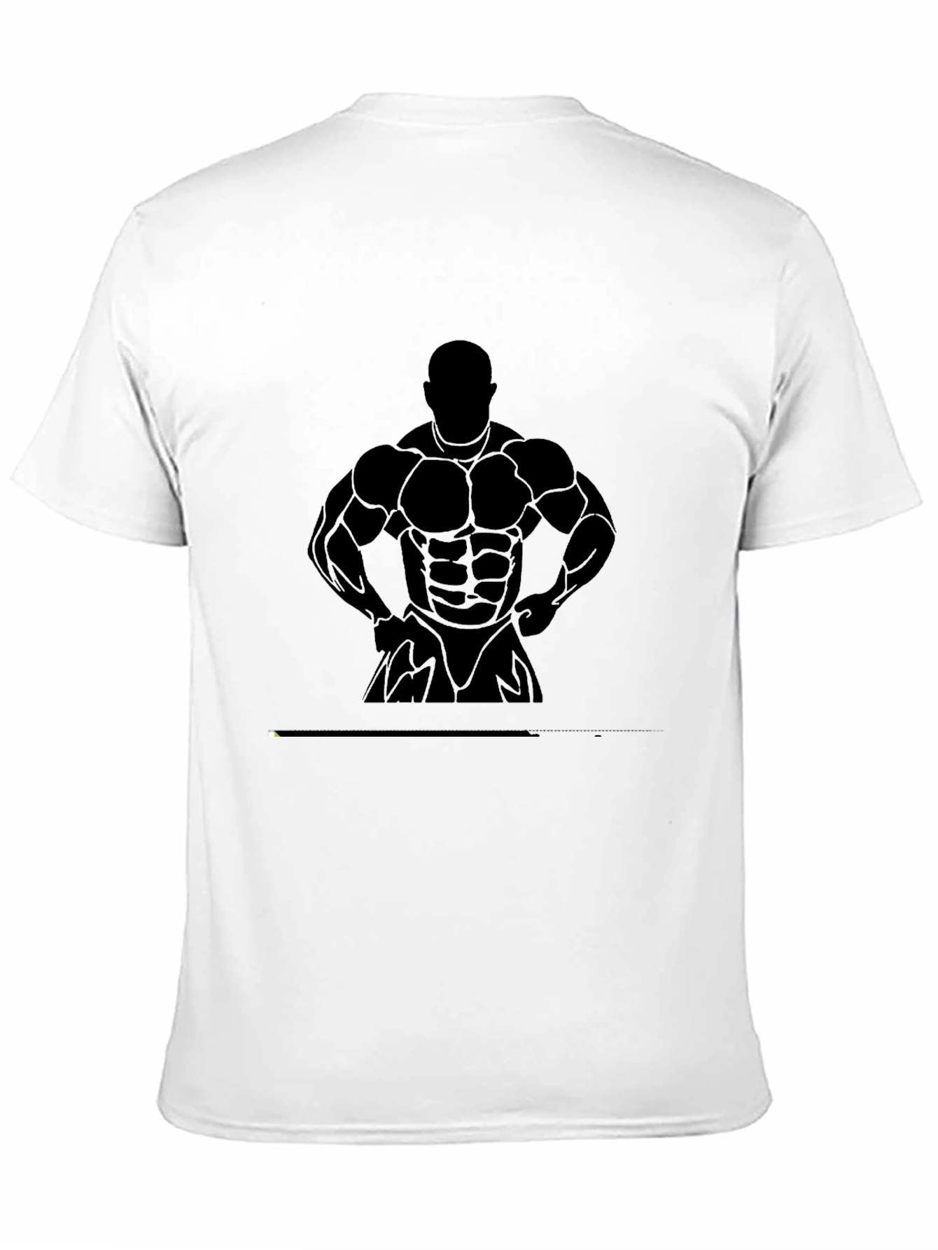 Black Gym Silhouette T-Shirt - Bodybuilding Design