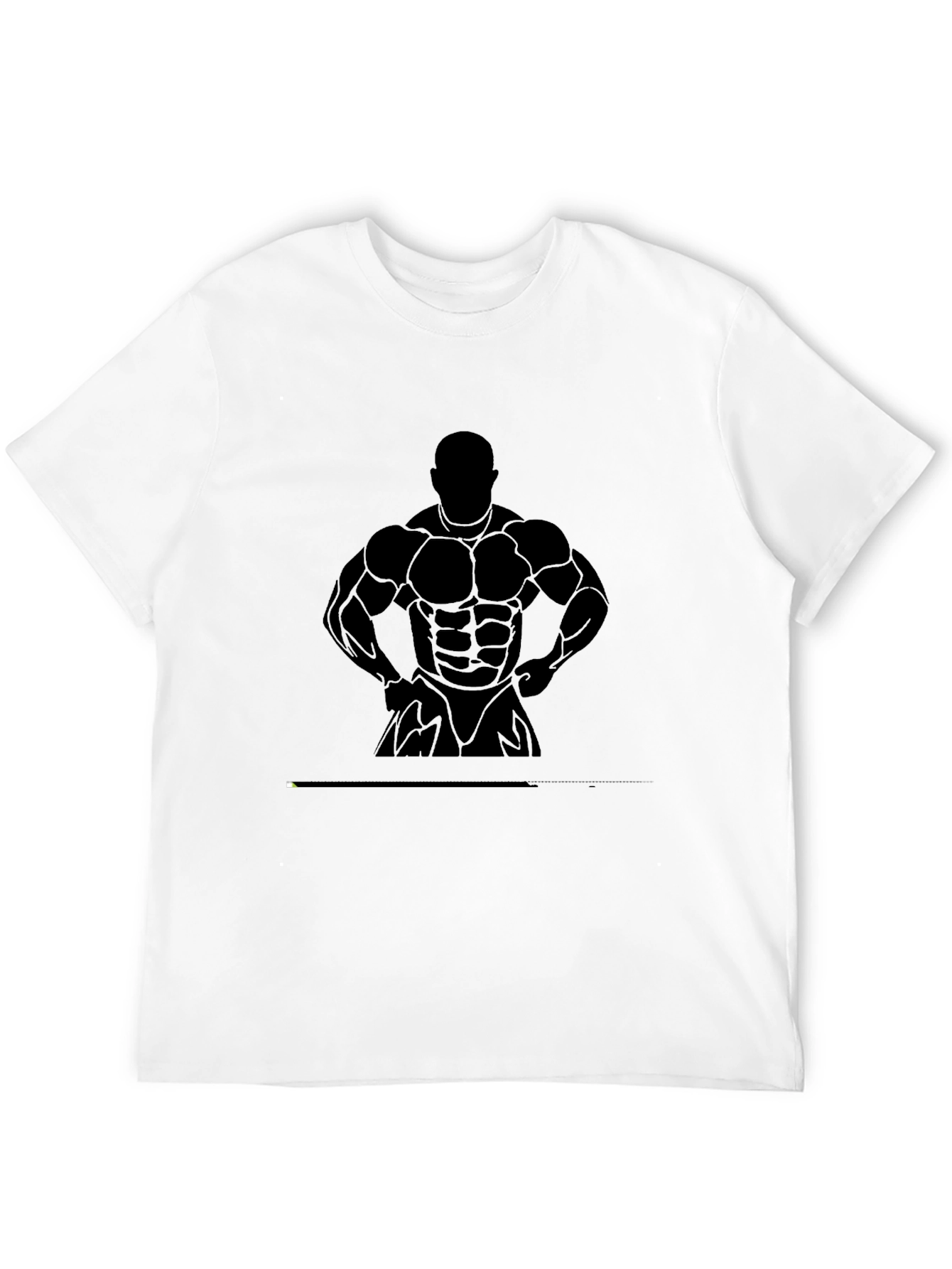 Black Gym Silhouette T-Shirt - Bodybuilding Design