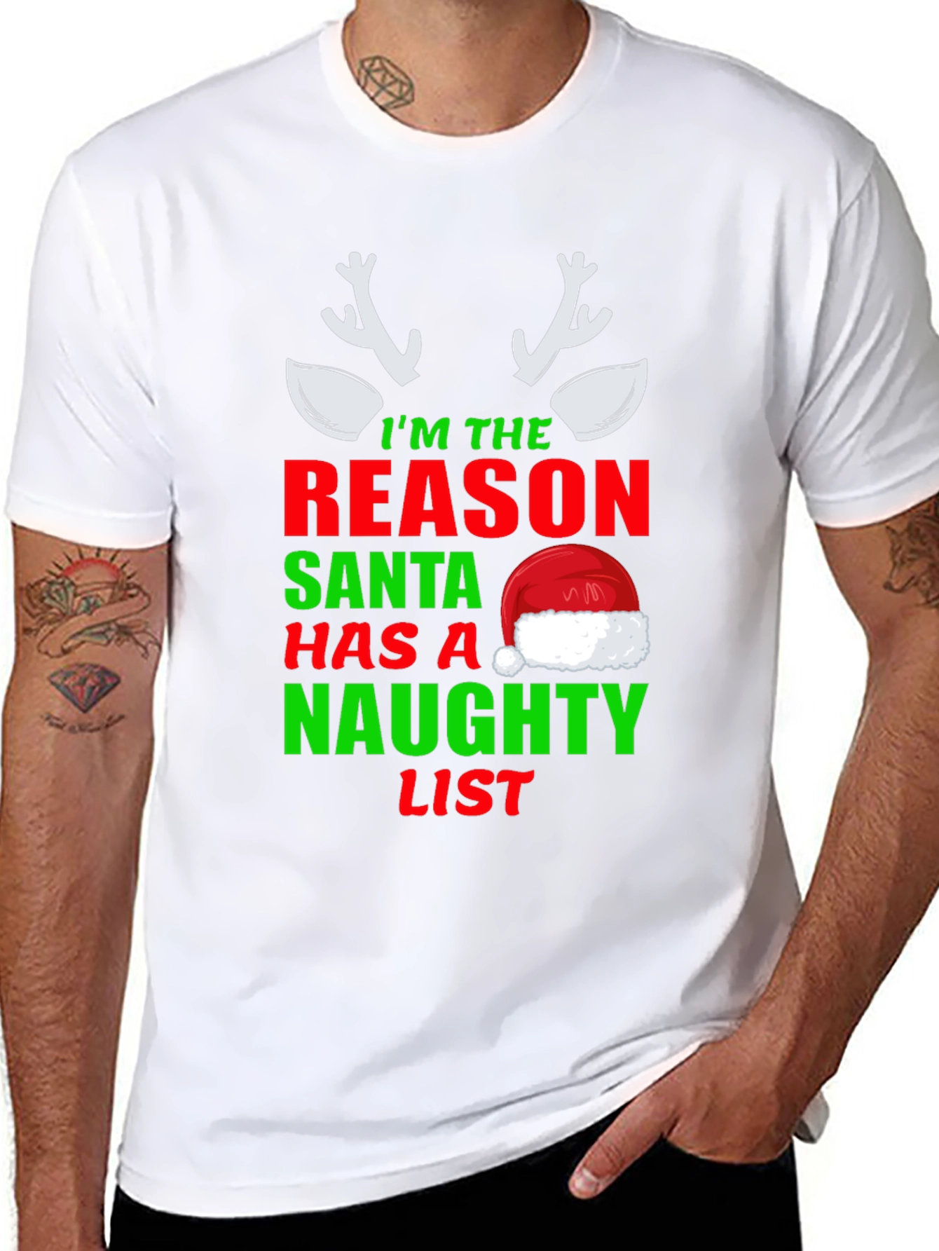 Naughty List T-Shirt Funny Christmas Tee