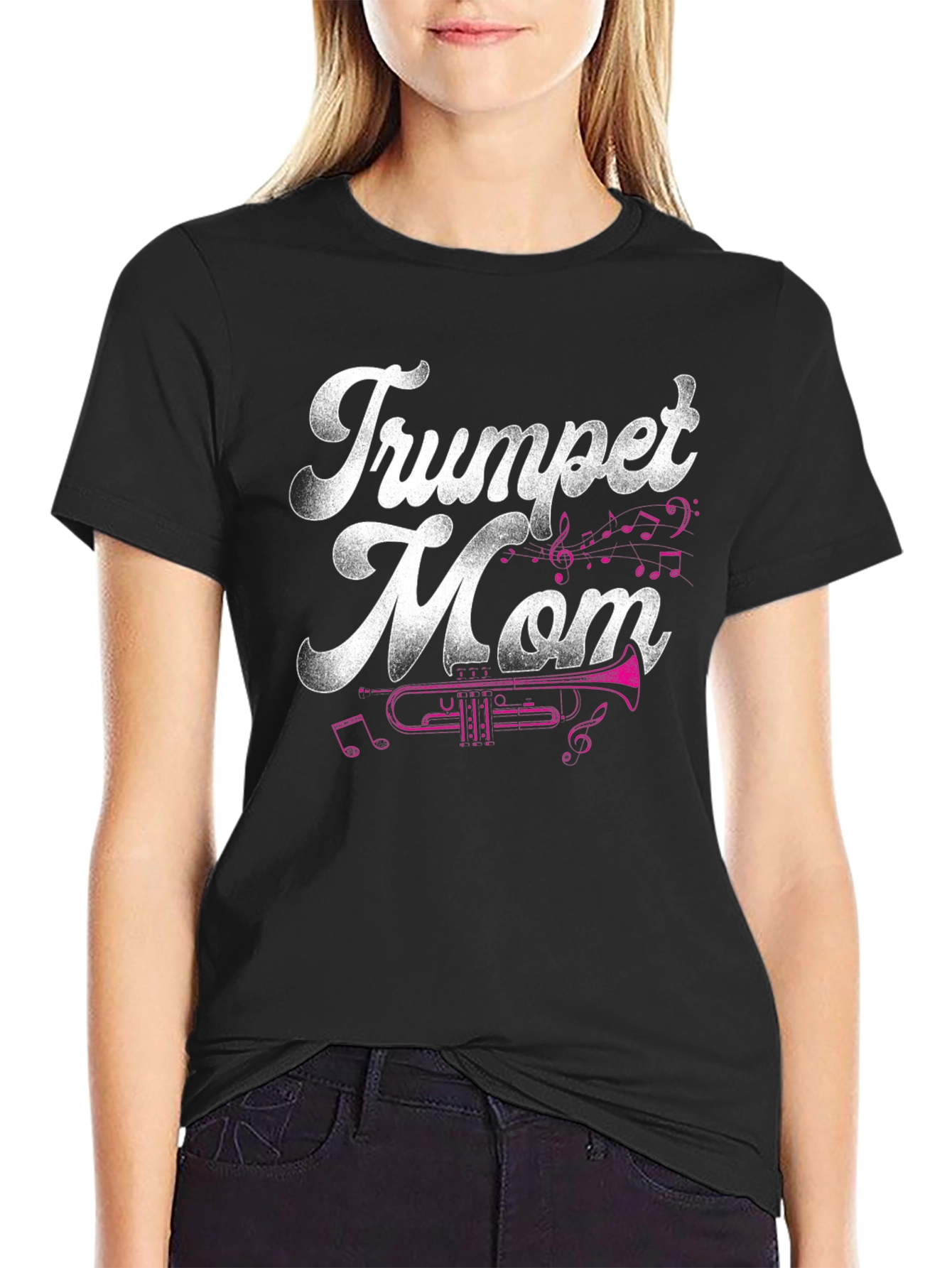 Trumpet Mom Graphic T-Shirt
