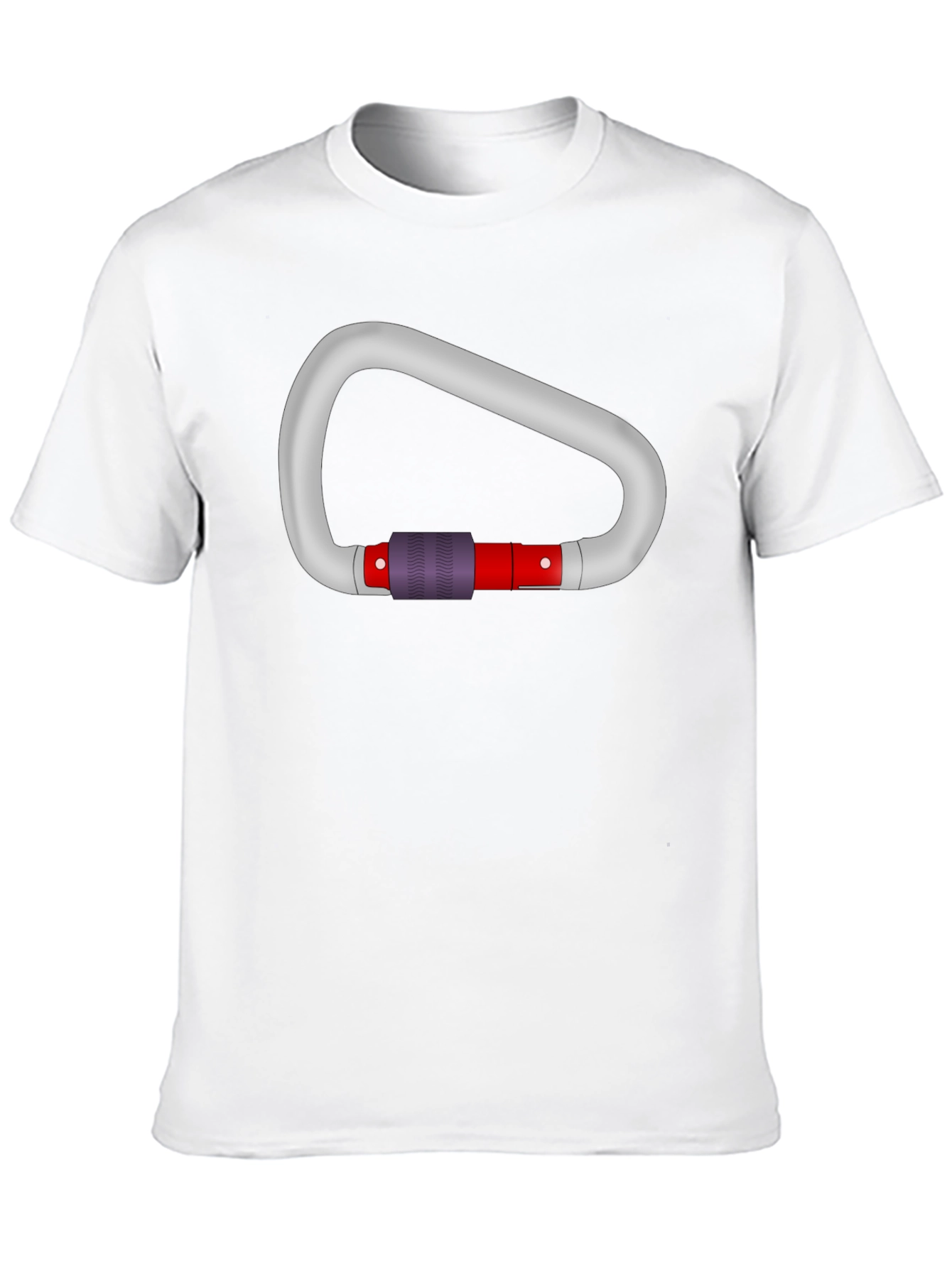 Carabiner Graphic Tee - Black Cotton T-Shirt