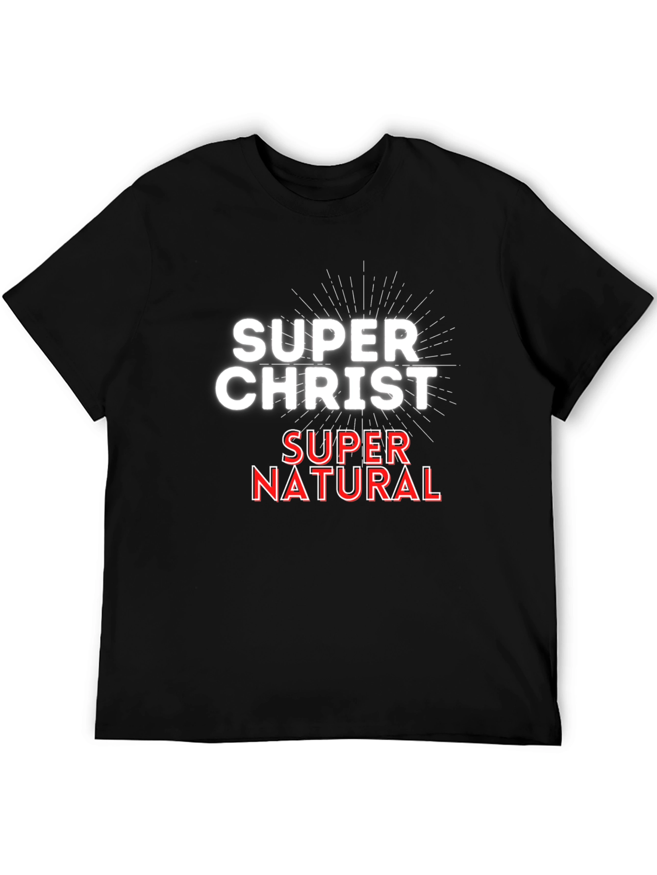 Super Christ Super Natural Black Tee Shirt