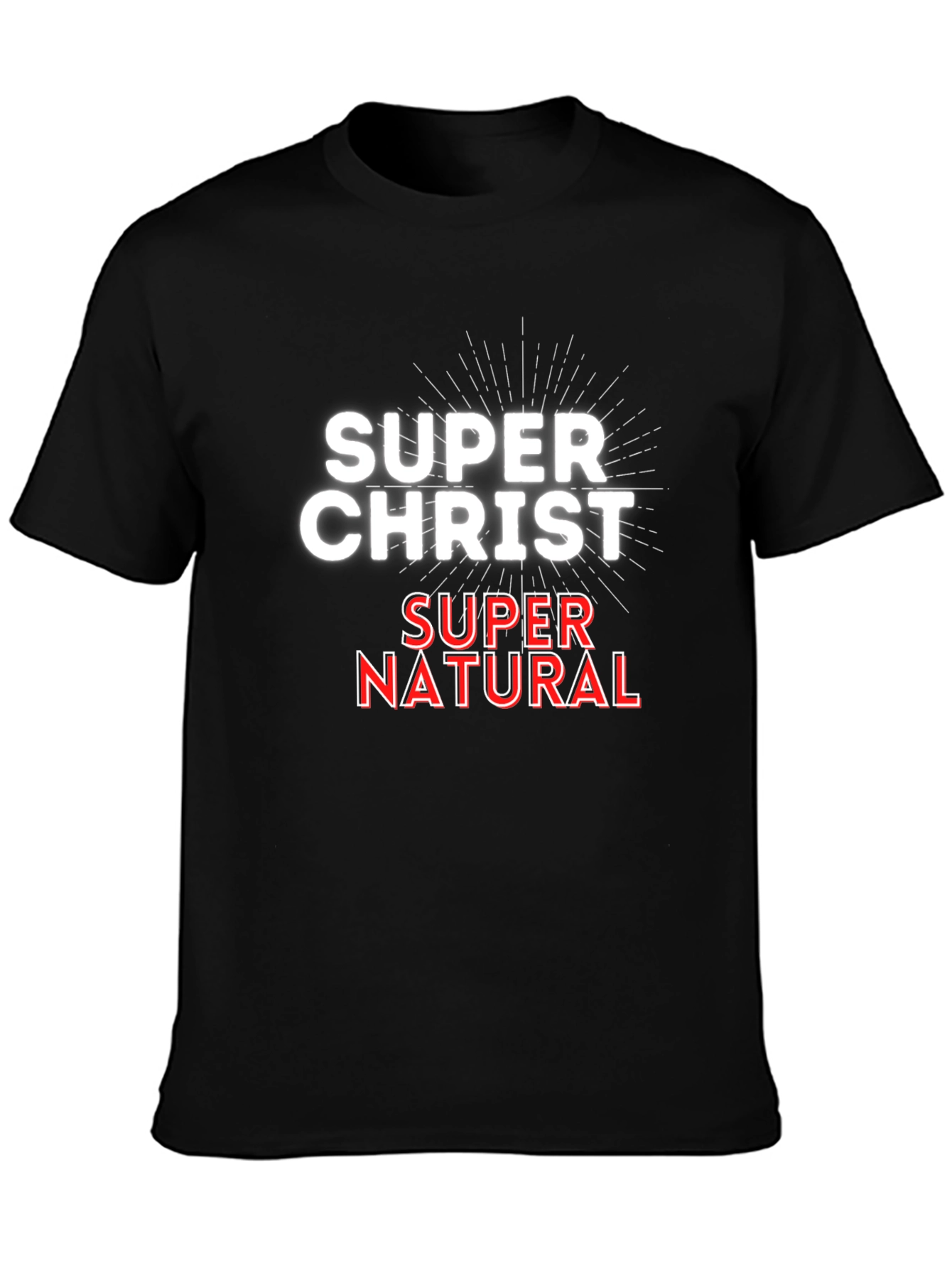 Super Christ Super Natural Black Tee Shirt