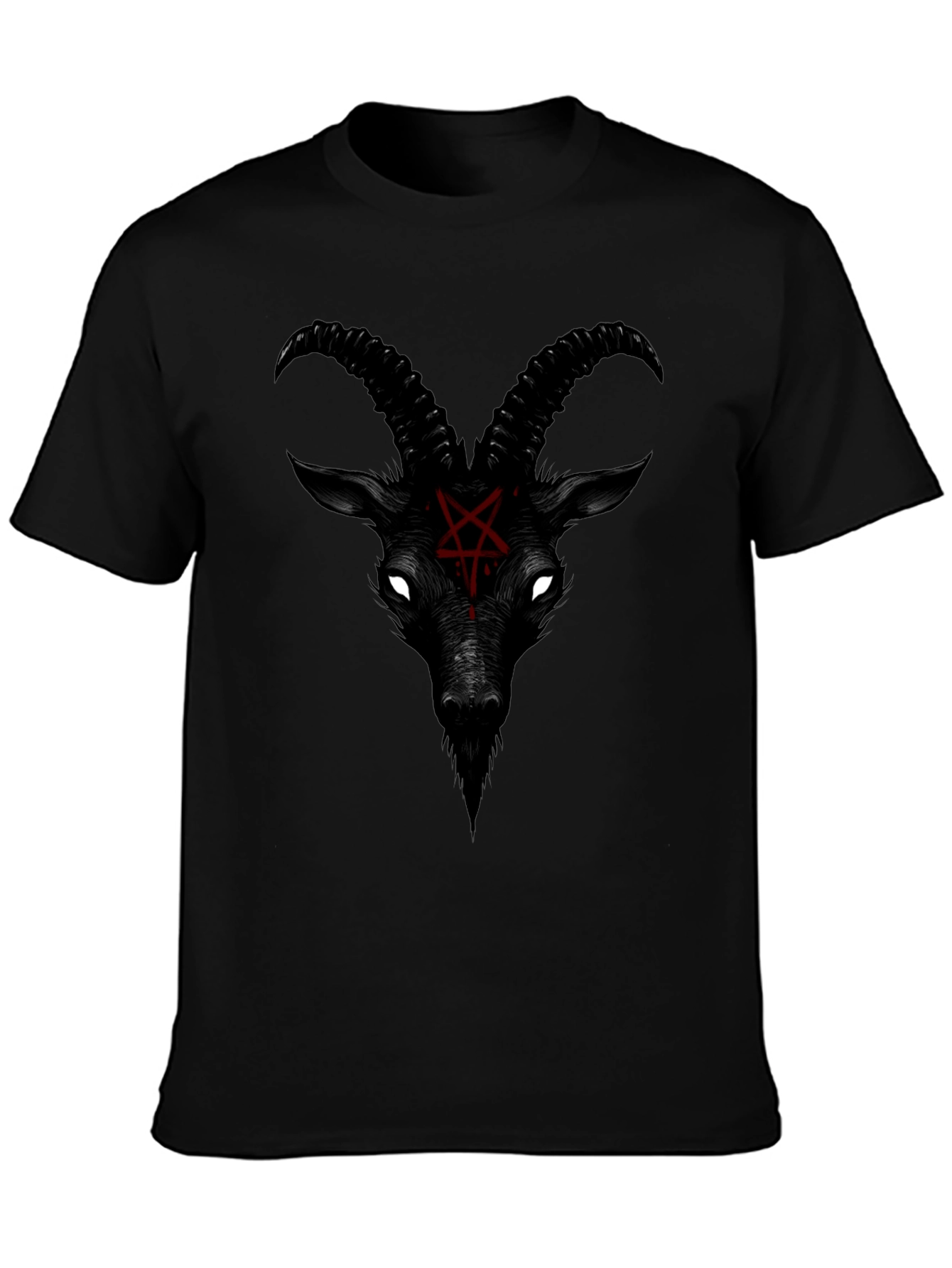 Baphomet Graphic Tee - Black Satanic Goat T-Shirt