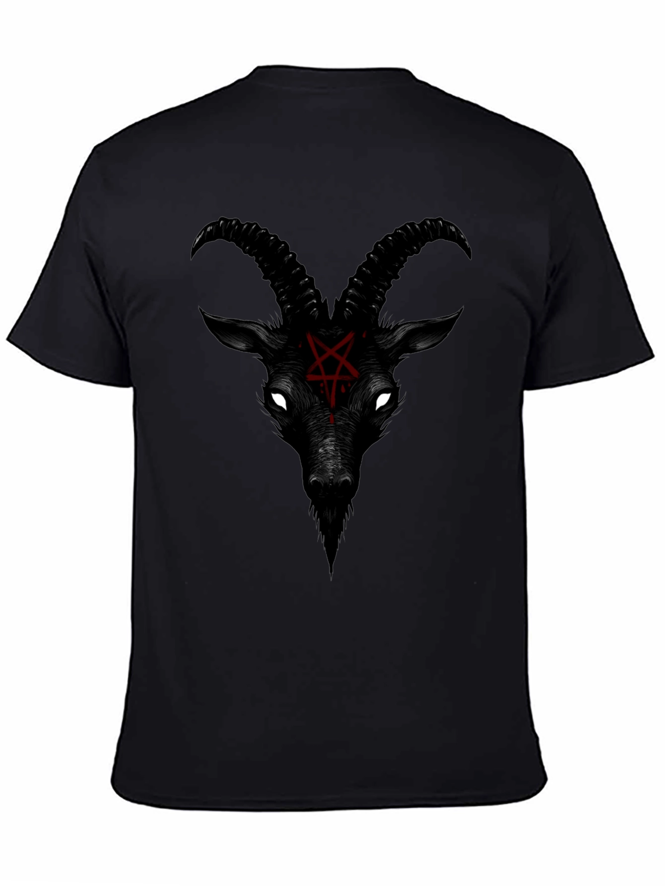 Baphomet Graphic Tee - Black Satanic Goat T-Shirt