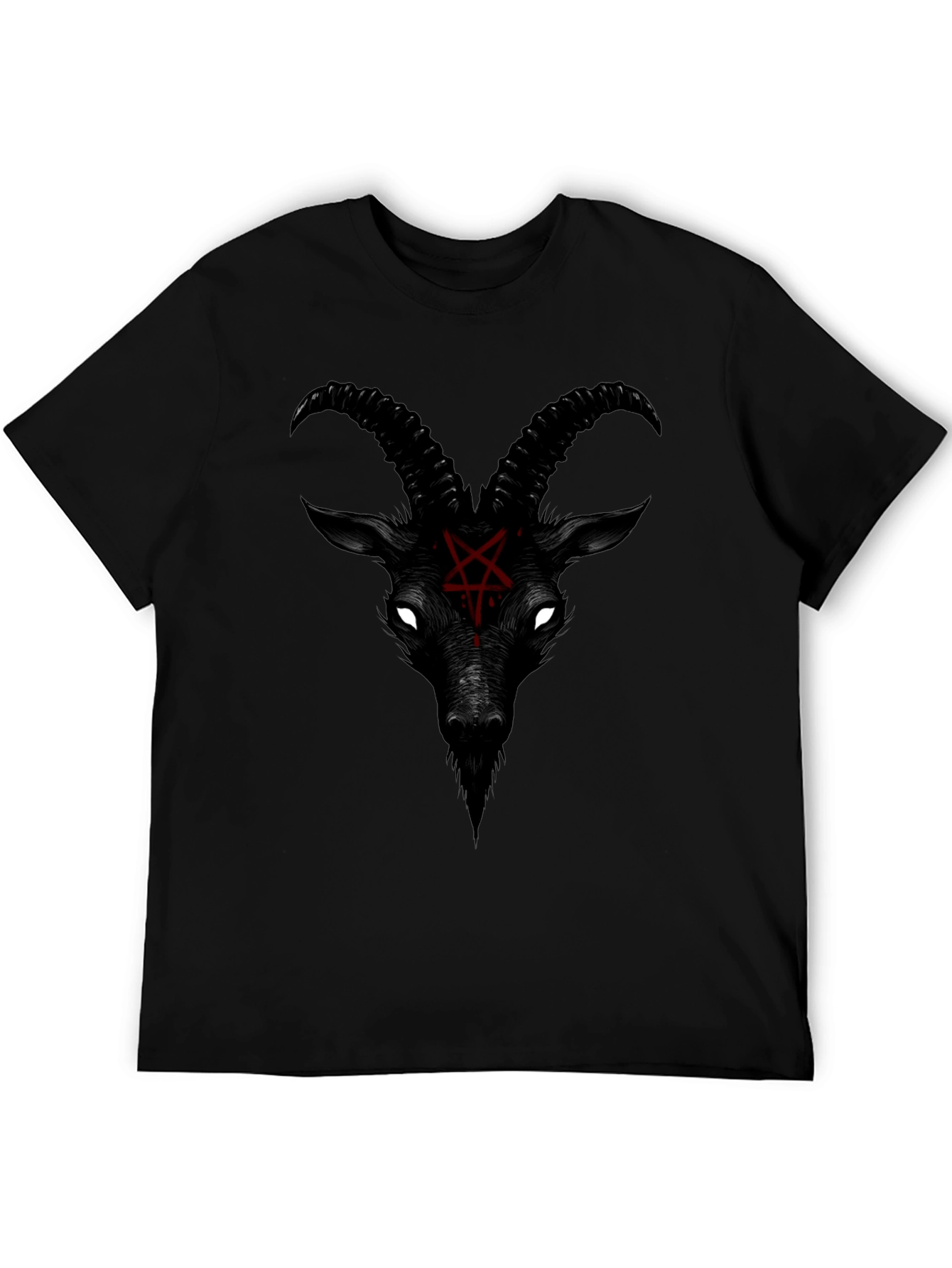 Baphomet Graphic Tee - Black Satanic Goat T-Shirt