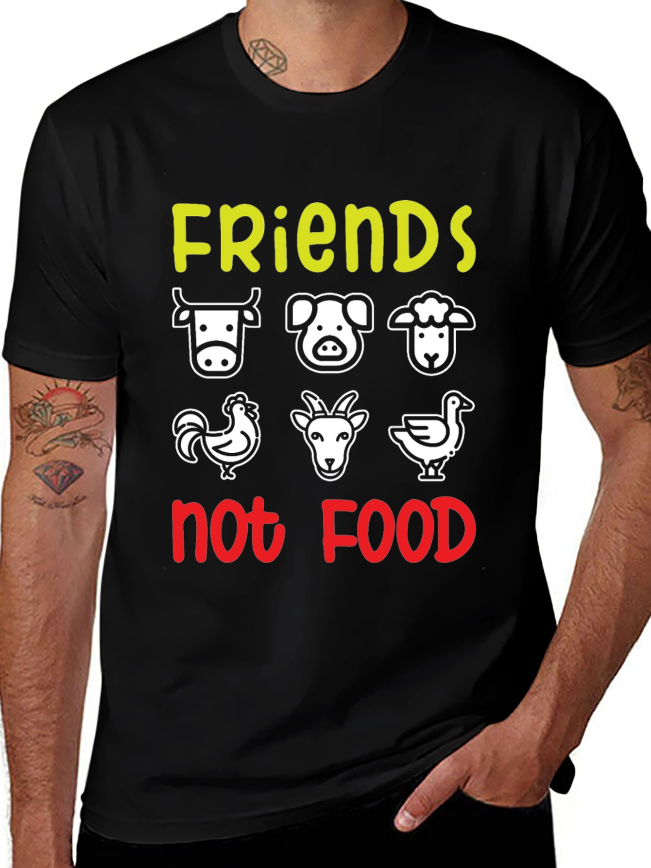 Vegan Friends Not Food T-Shirt